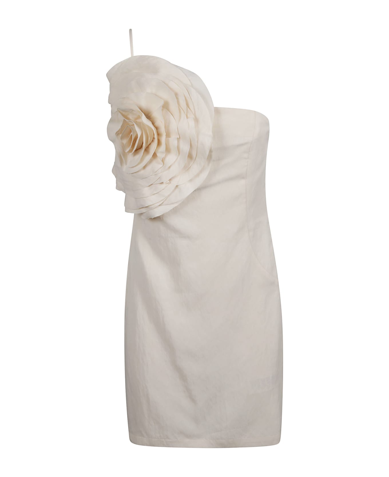 Blumarine Large Flower Detail Sleeveless Dress - Cream