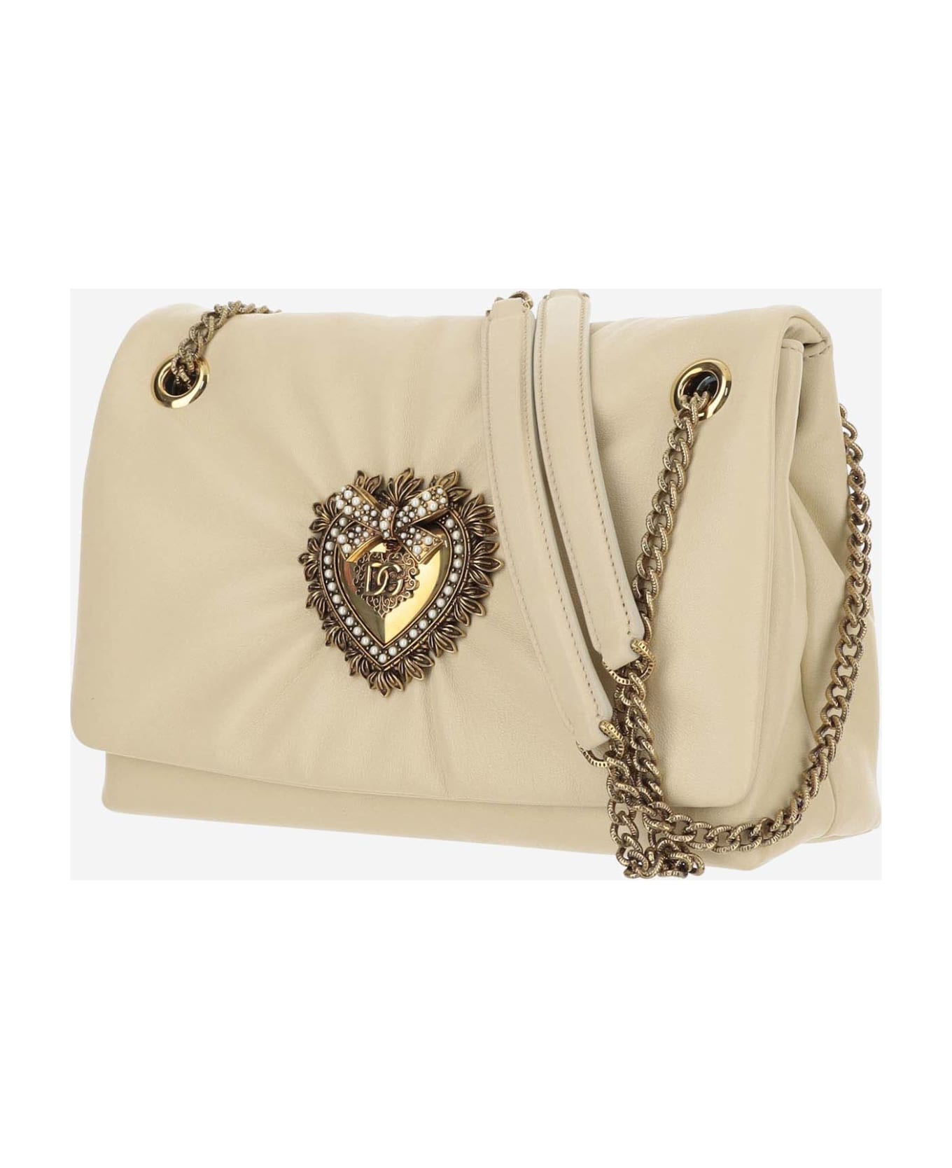 Dolce & Gabbana Devotion Soft Medium Shoulder Bag - Burro