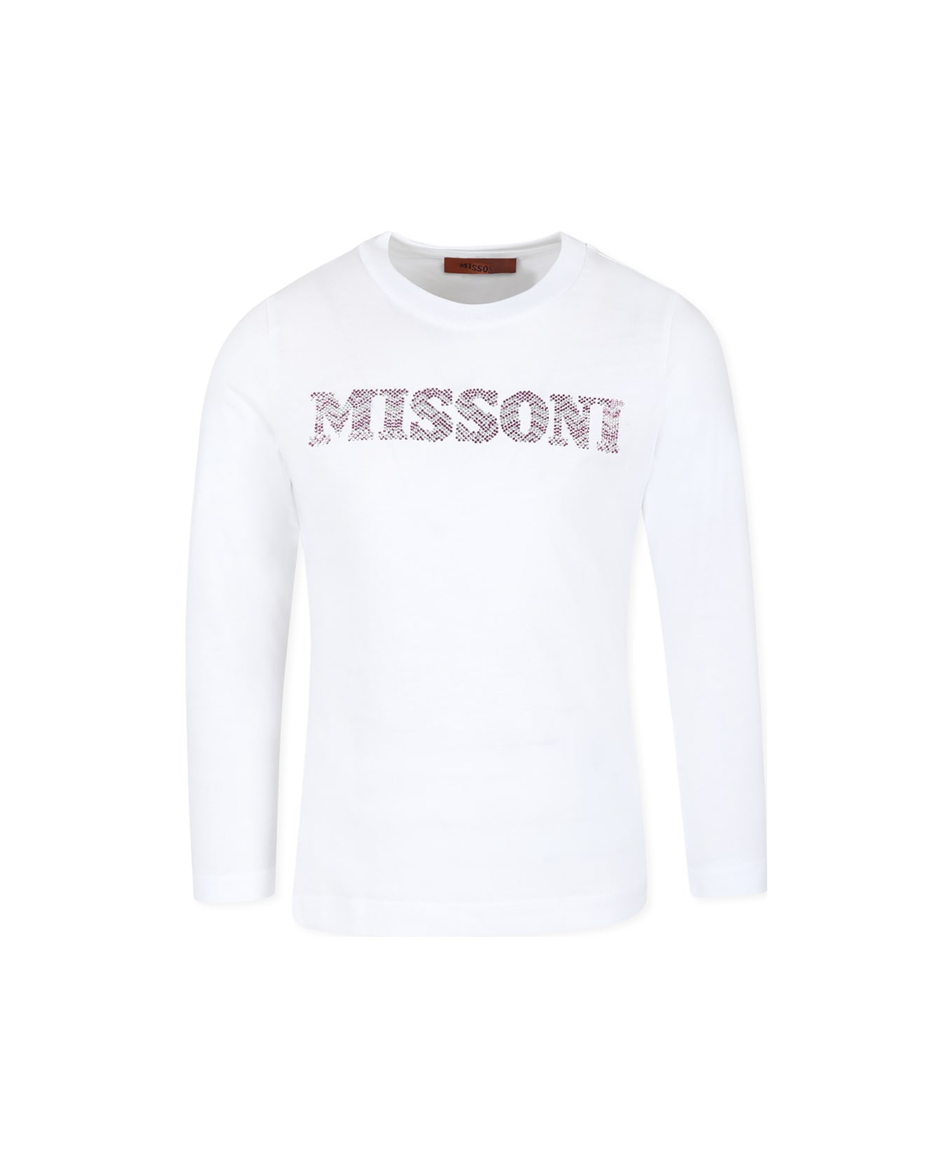 Missoni White T-shirt For Girl With Logo - White