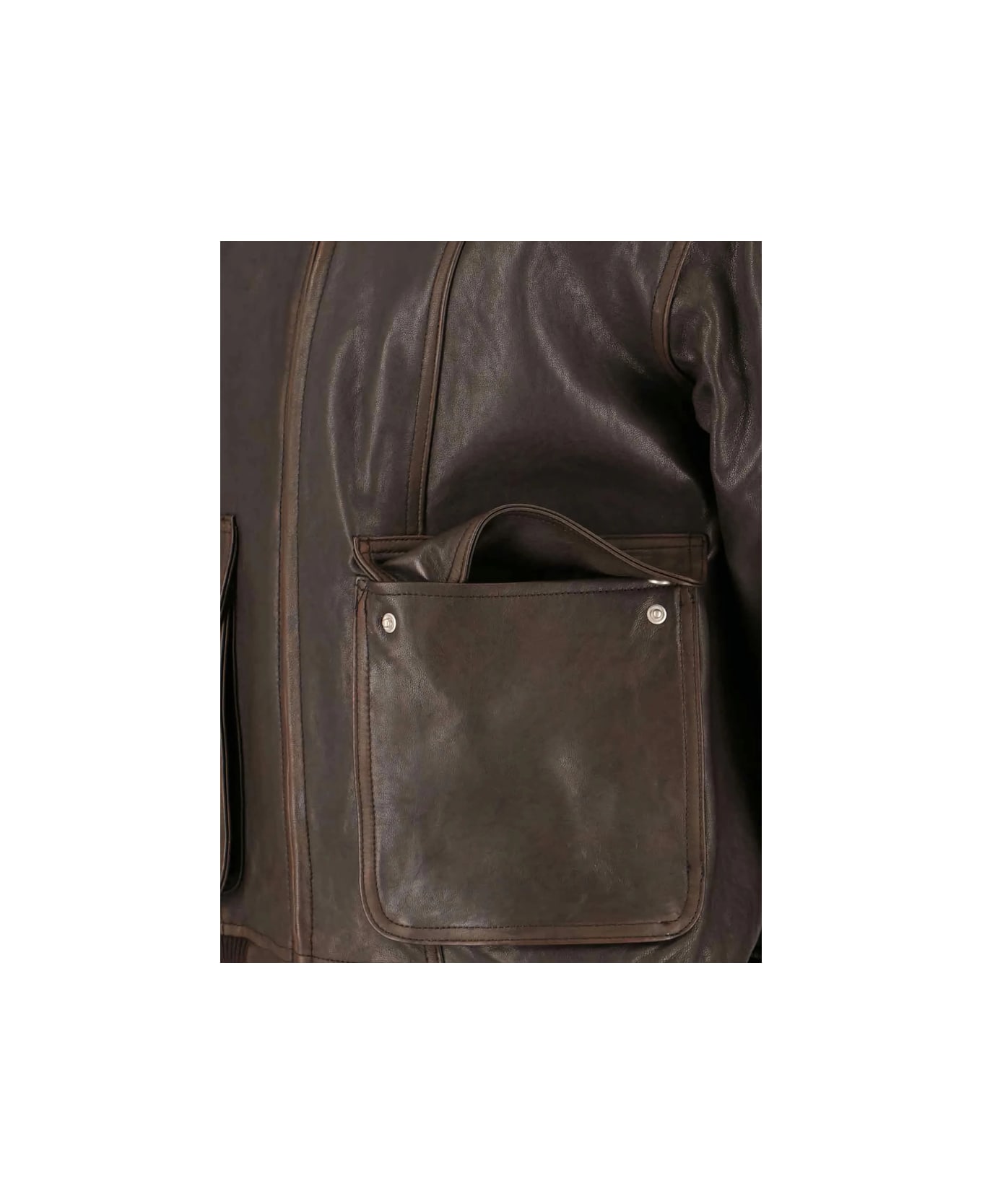 Dunst Leather Outerwear - BROWN