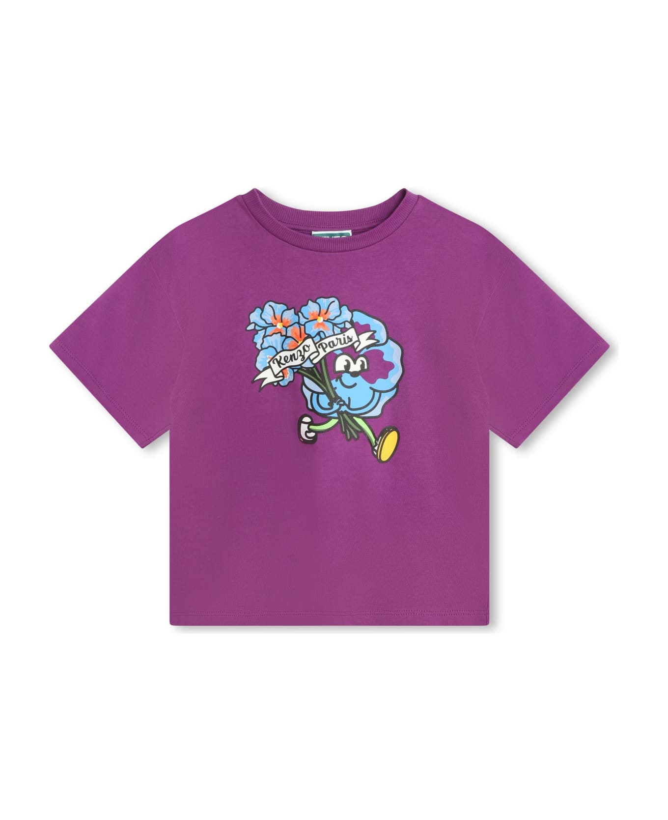 Kenzo Kids T-shirt Con Stampa - Violetto