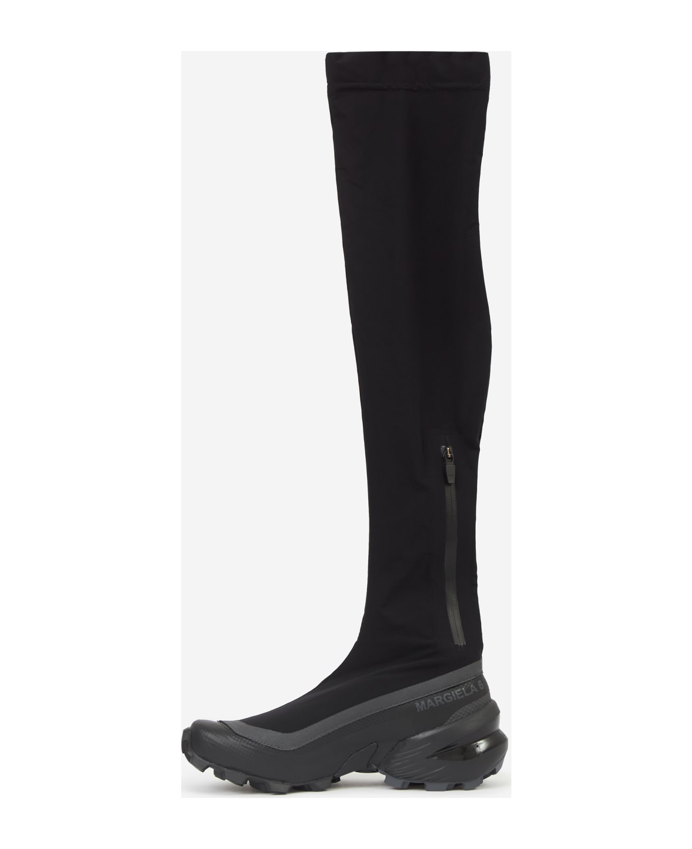 MM6 Maison Margiela Crosswader Lug-knit Boots - Black