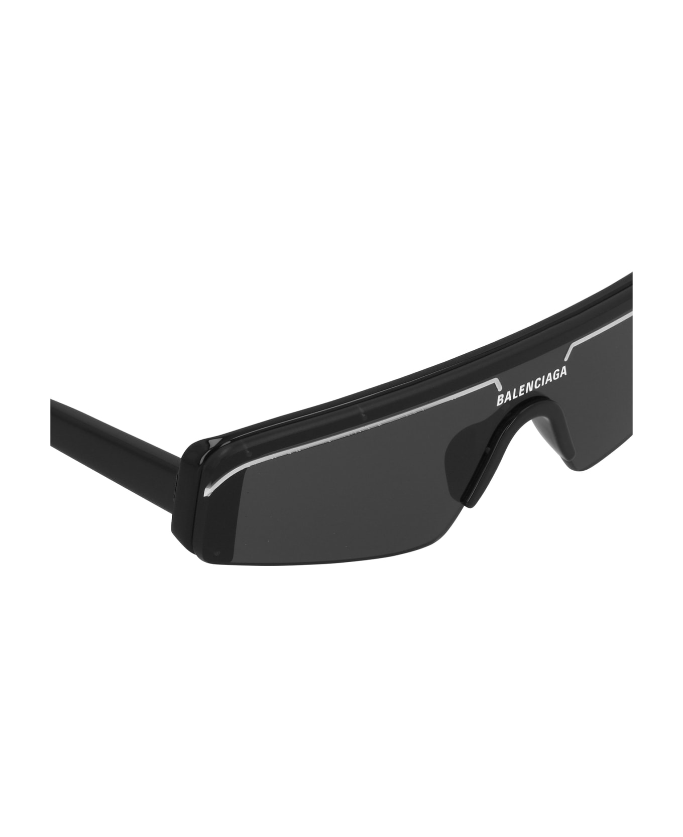 Balenciaga Eyewear Bb0003s Sunglasses - 001 BLACK BLACK GREY サングラス