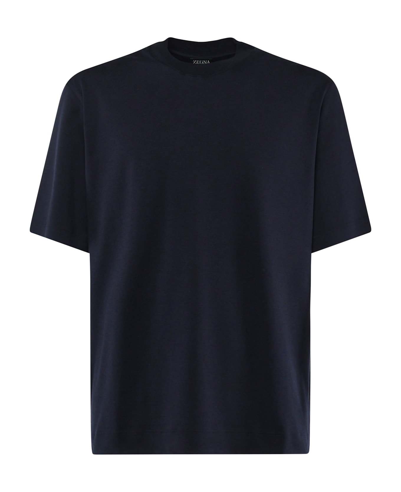 Zegna T-shirt In Blended Cotton And Silk