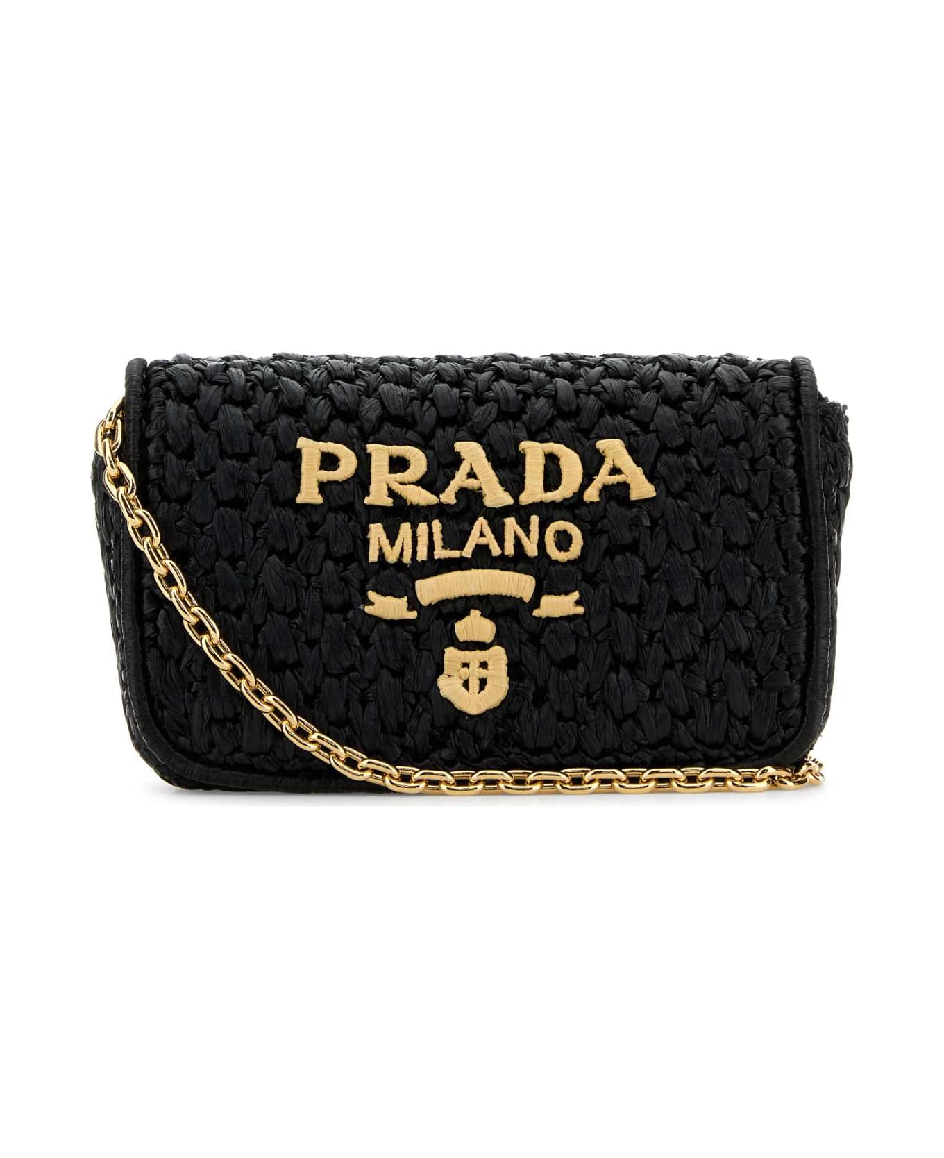 Prada Black Raffia Crossbody Bag - NEROC