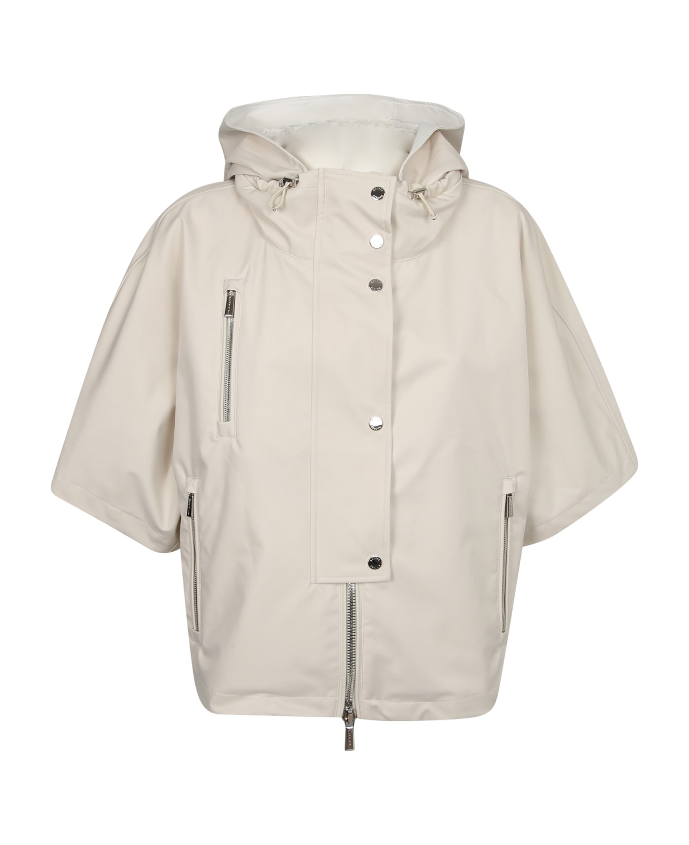 Moorer Lightweight Short-sleeved Hooded Jacket - White