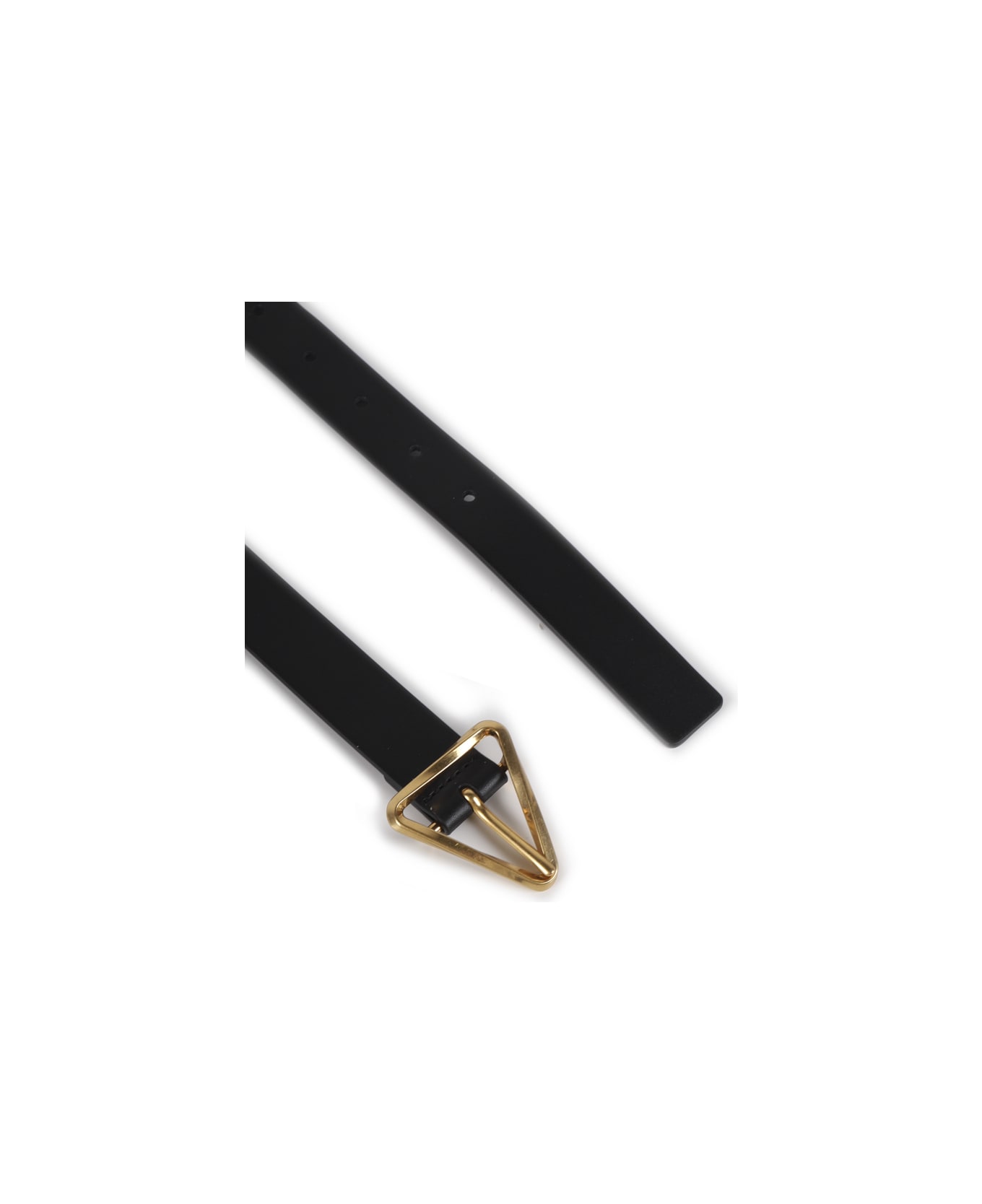 Bottega Veneta Triangle Leather Belt - Black