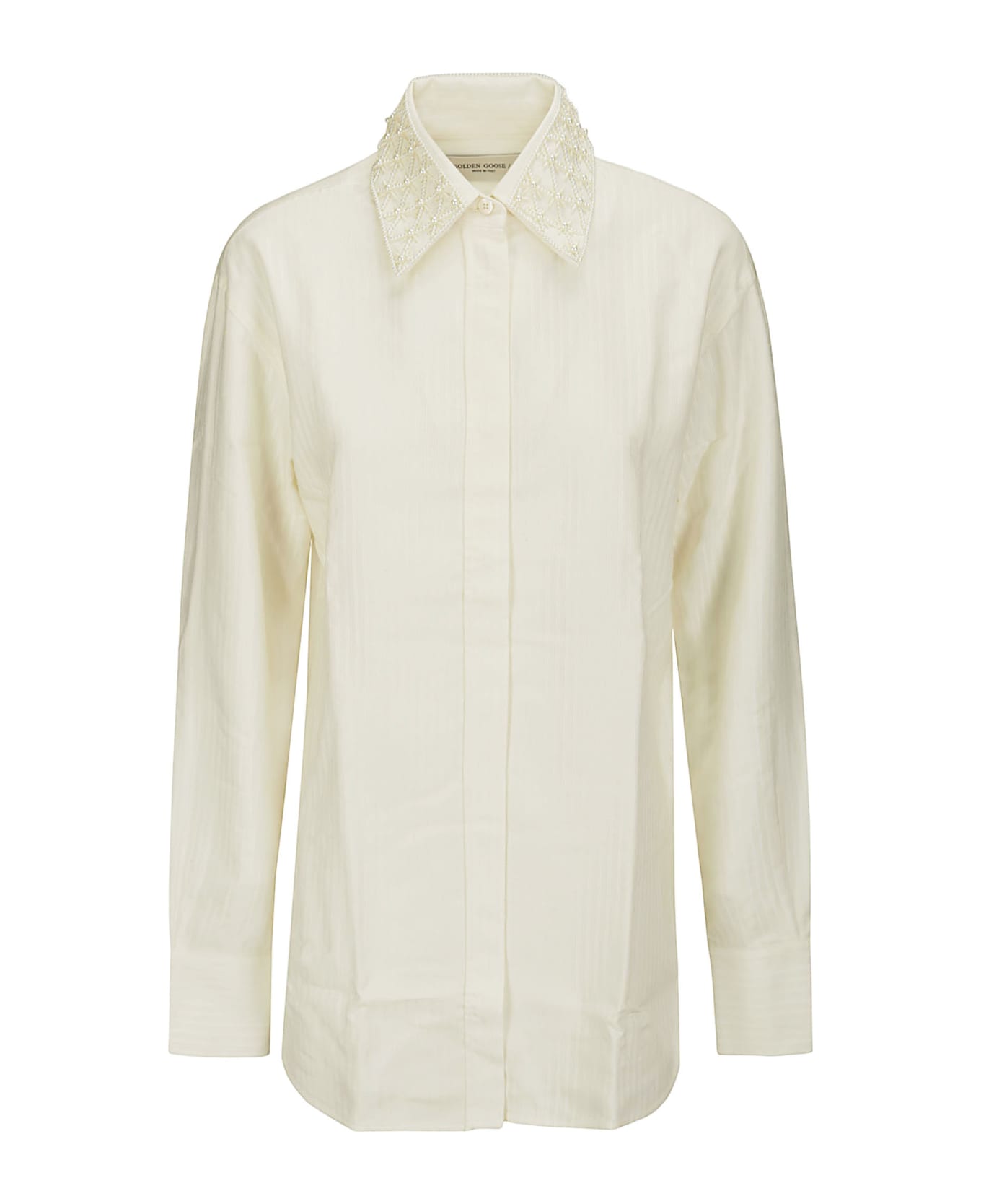 Golden Goose Long Sleeved Embellished Shirt - HERITAGE WHITE シャツ