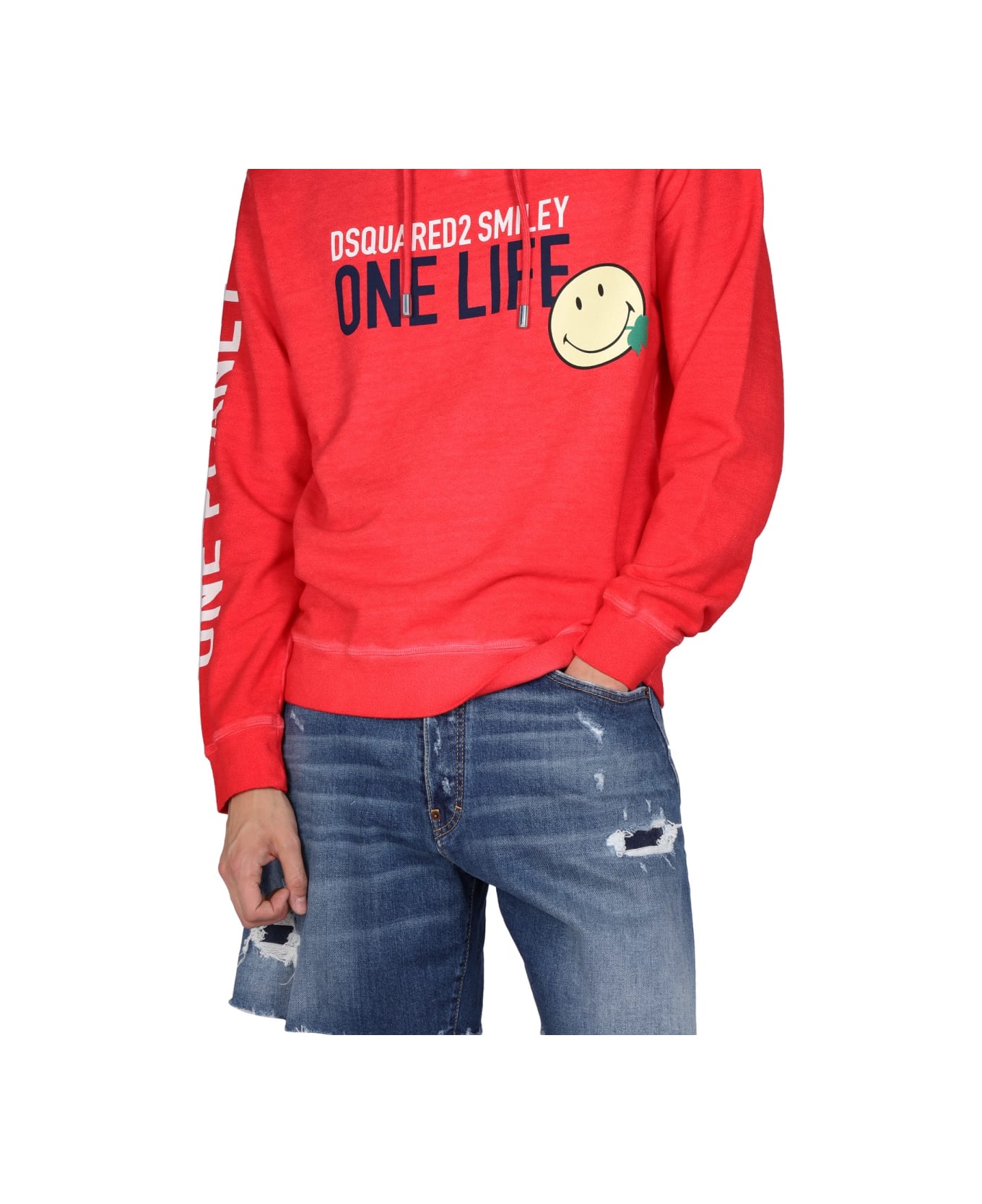 Dsquared2 "one Life One Planet Smiley" Sweatshirt - RED