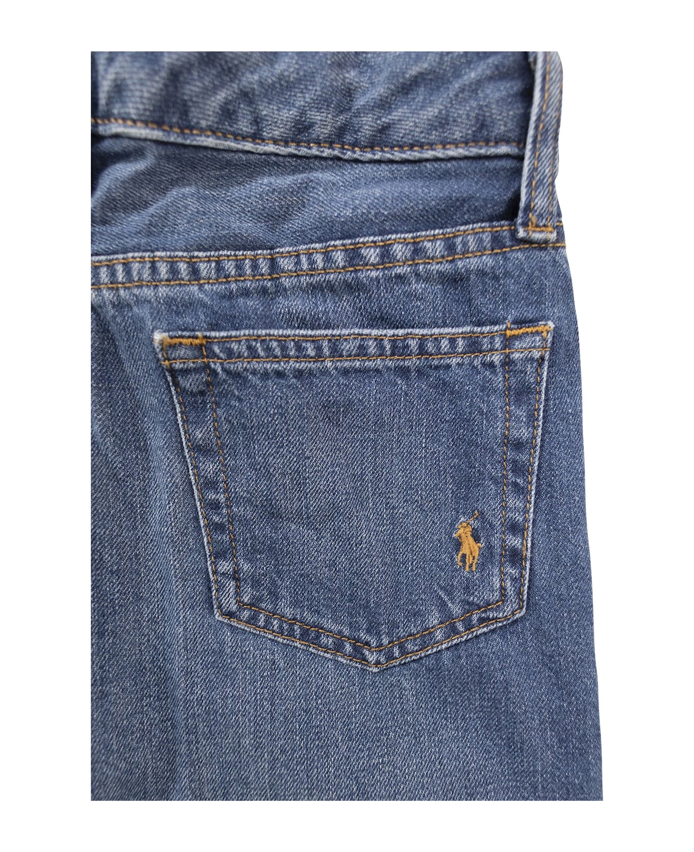 Polo Ralph Lauren Wide-leg Crop Jeans - Medium Denim