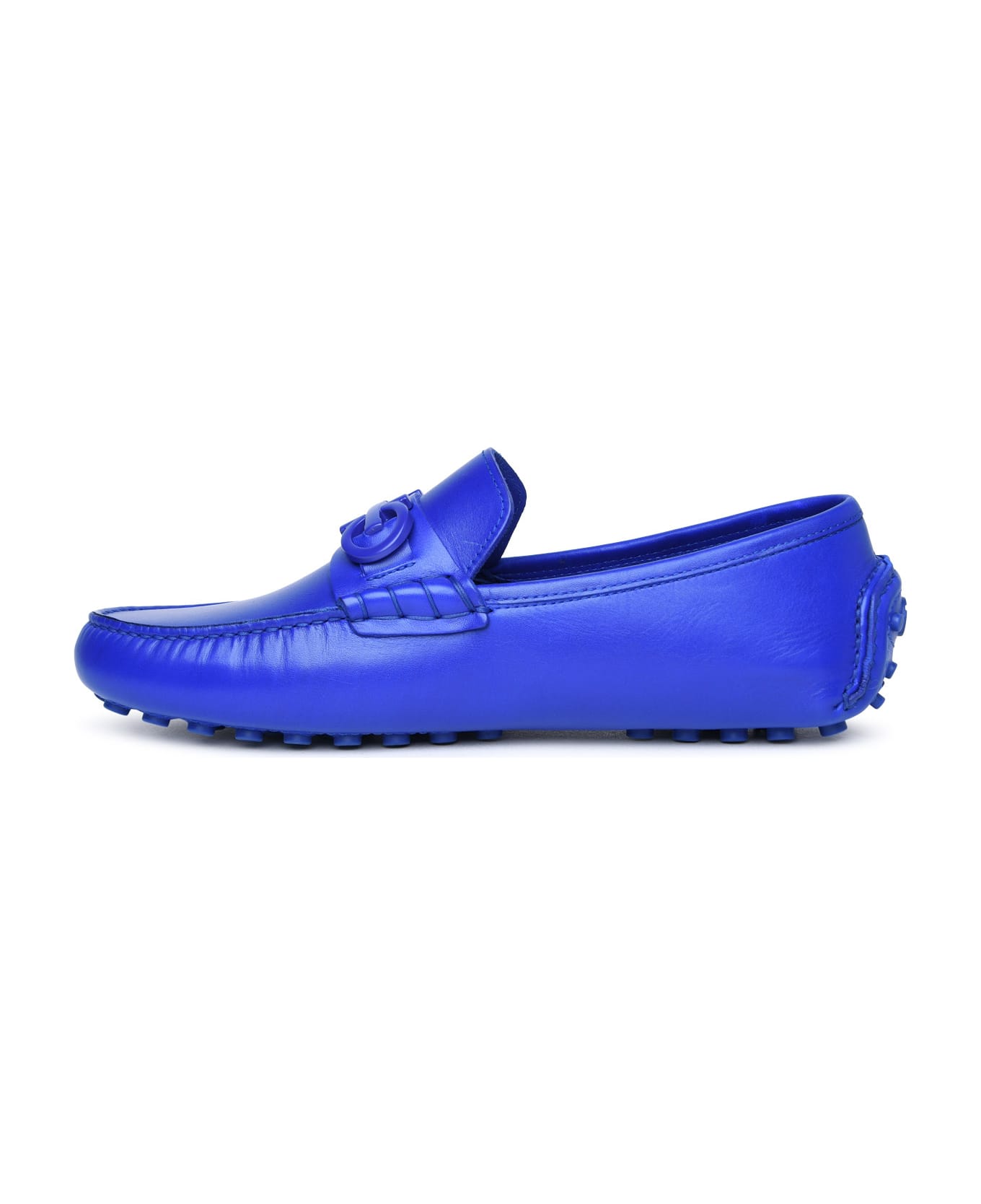 Ferragamo 'grazioso' Blue Leather Loafers - BLUE ローファー＆デッキシューズ