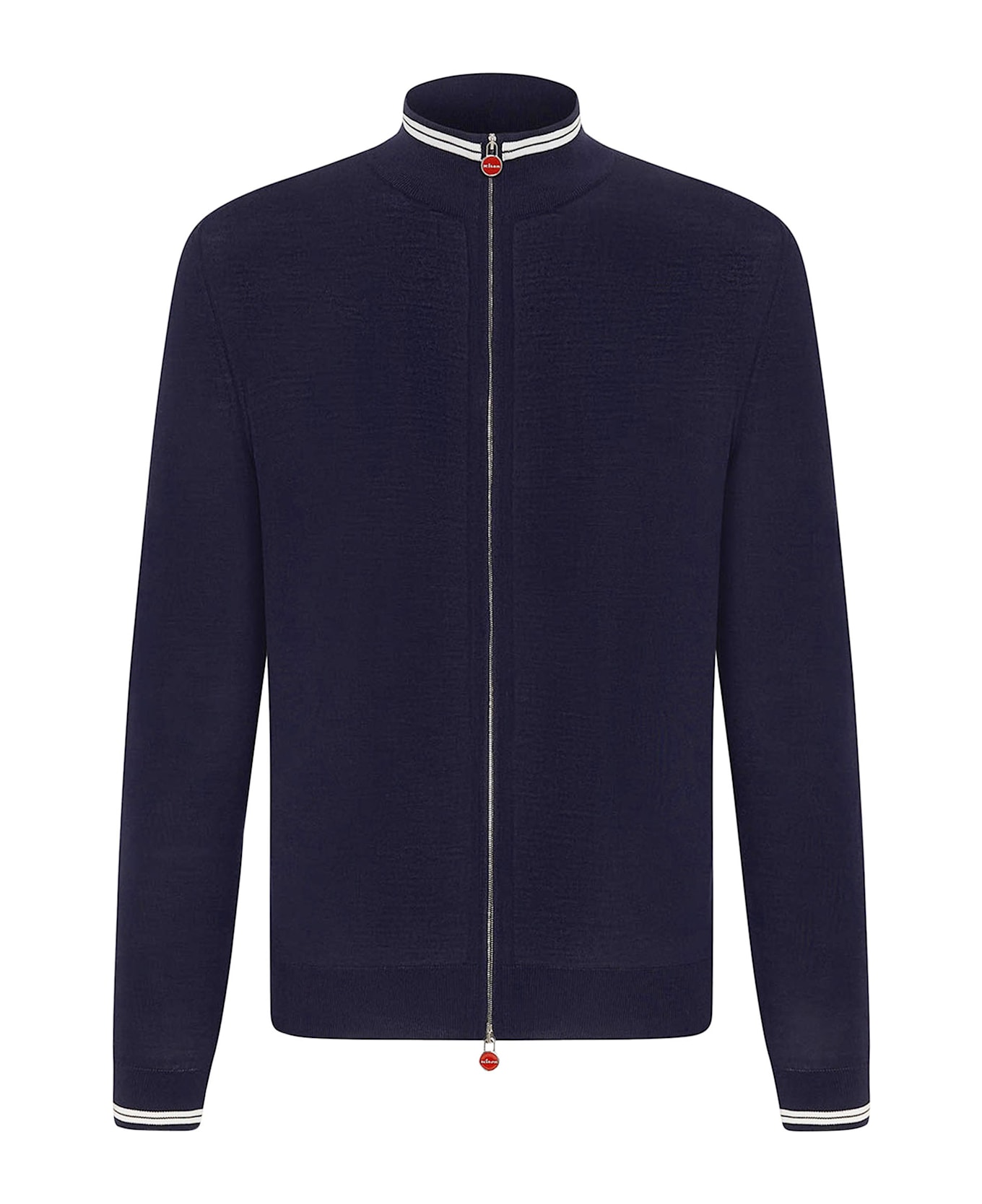 Kiton Blouson Wool - BLUE/WHITE