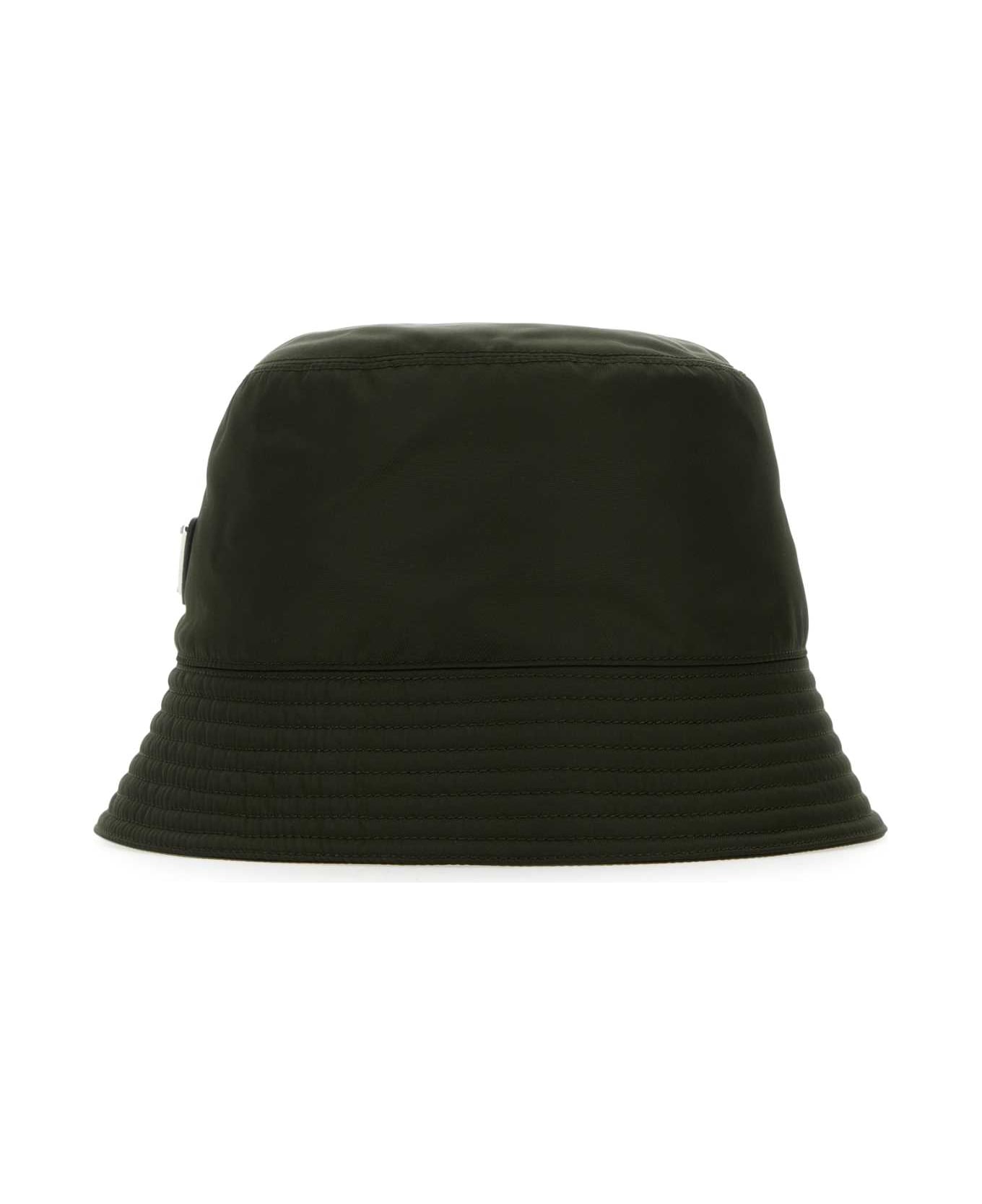 Prada Bottle Green Re-nylon Bucket Hat - TUNDRA