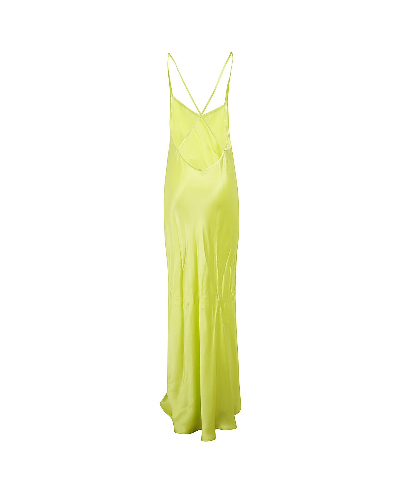 Pierre-Louis Mascia Silk Slip Dress - Lime ワンピース＆ドレス