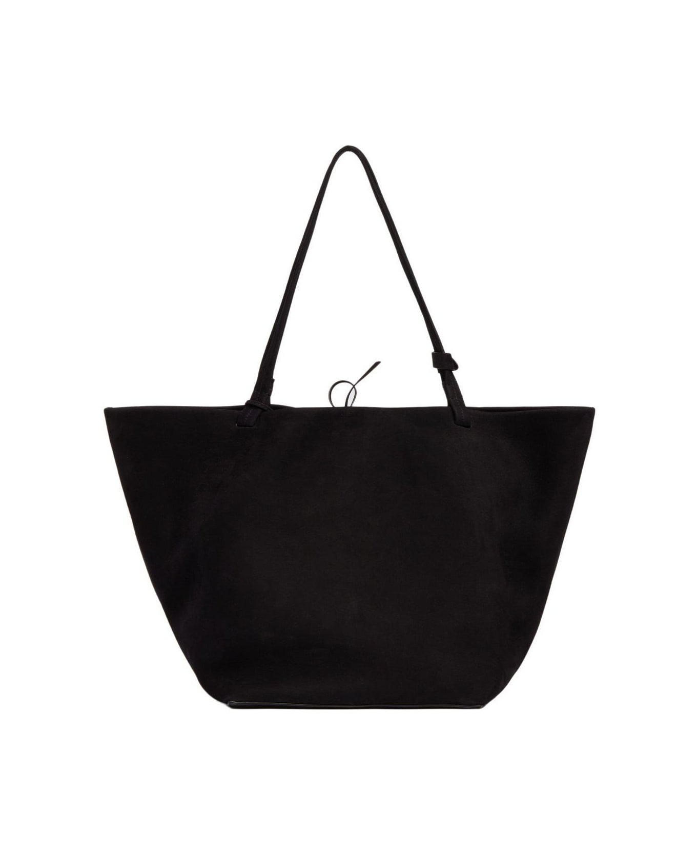 The Row Park Three Logo Stamp Tote Bag - BLACK