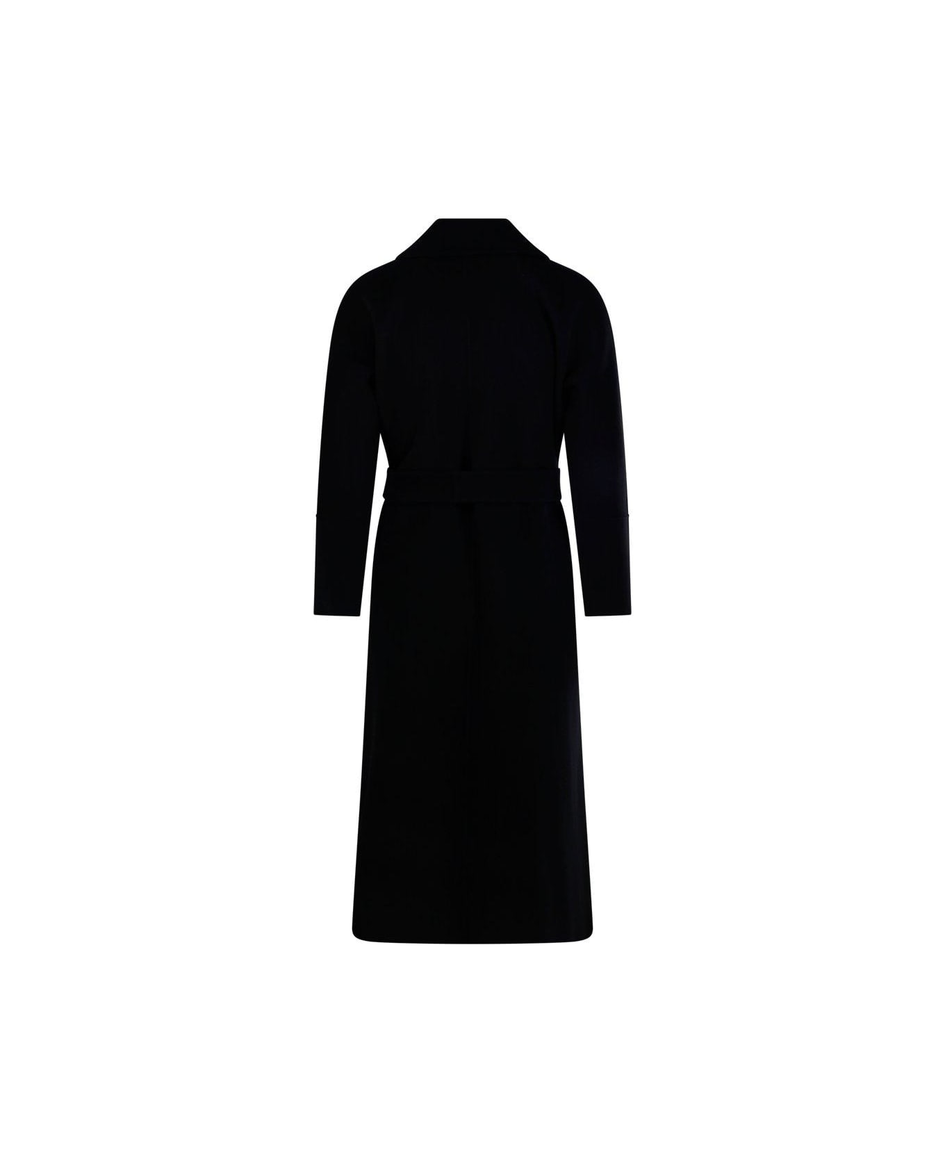 
S Max Mara Elisa Belted Long-sleeved Coat - Black