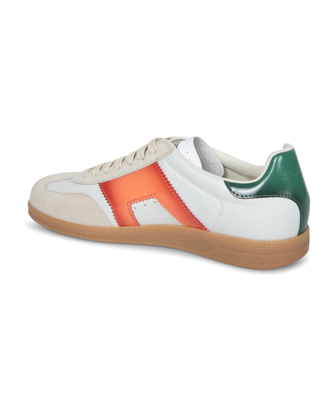Santoni Olympic Orange/green/white Sneakers - White