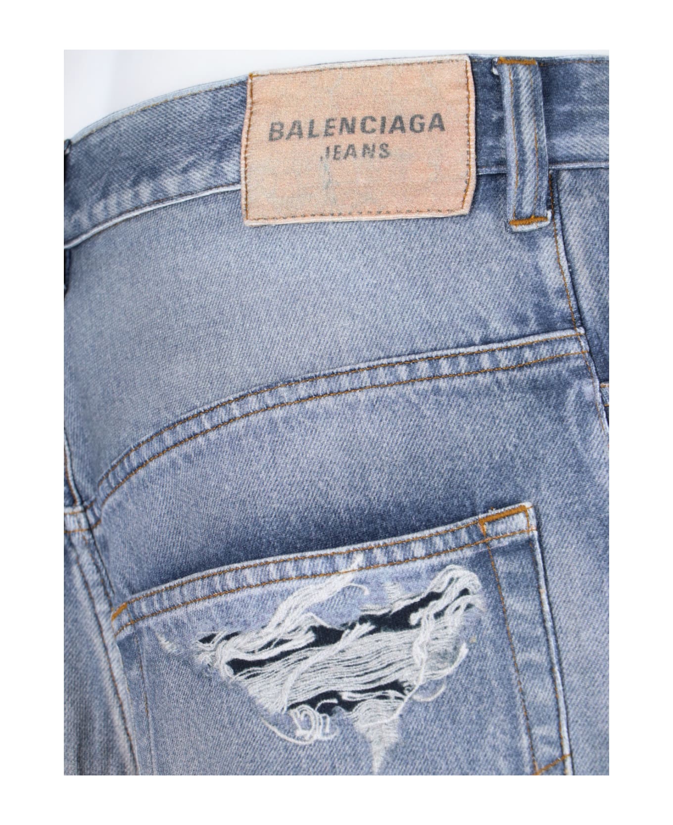 Balenciaga Trompe L'oeil Jeans - Blue デニム