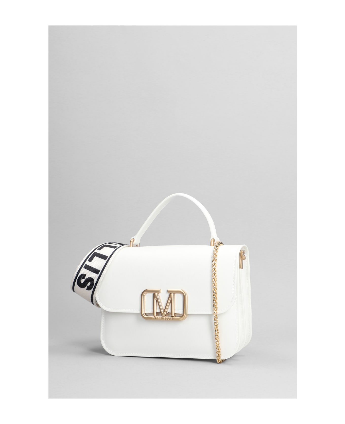 Marc Ellis Flat Ear Hand Bag In White Leather - white