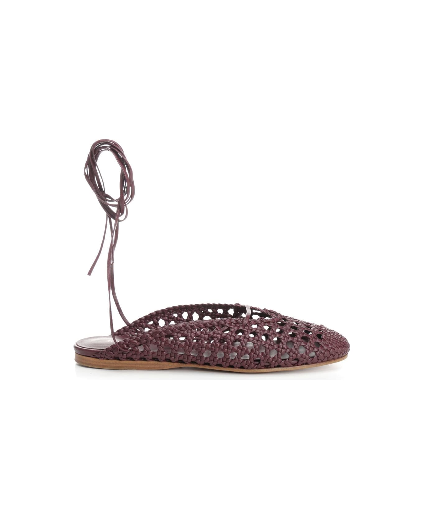 Forte_Forte Leather Mule - Ruby