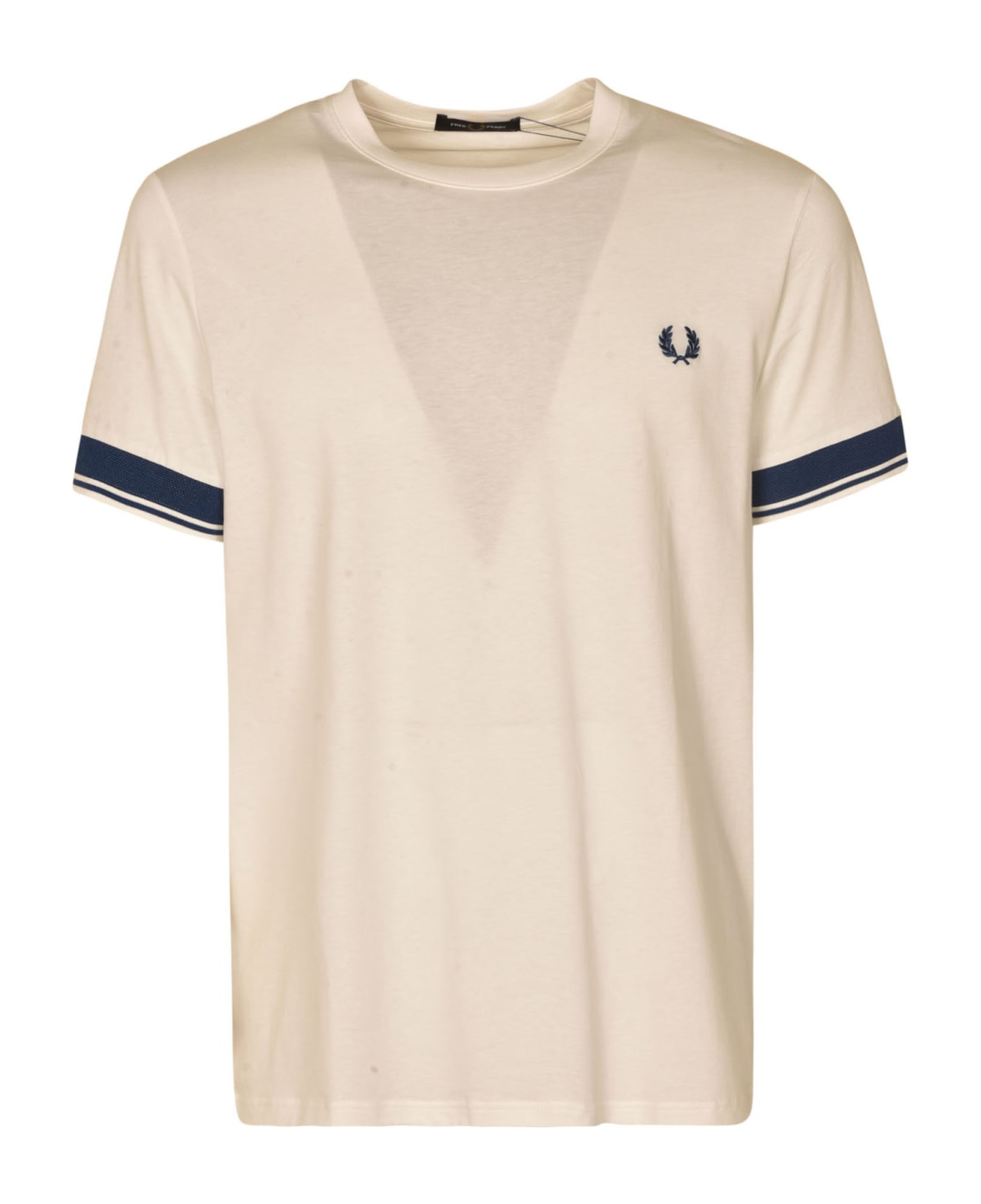 Fred Perry Contrast Cuff T-shirt - Snow White