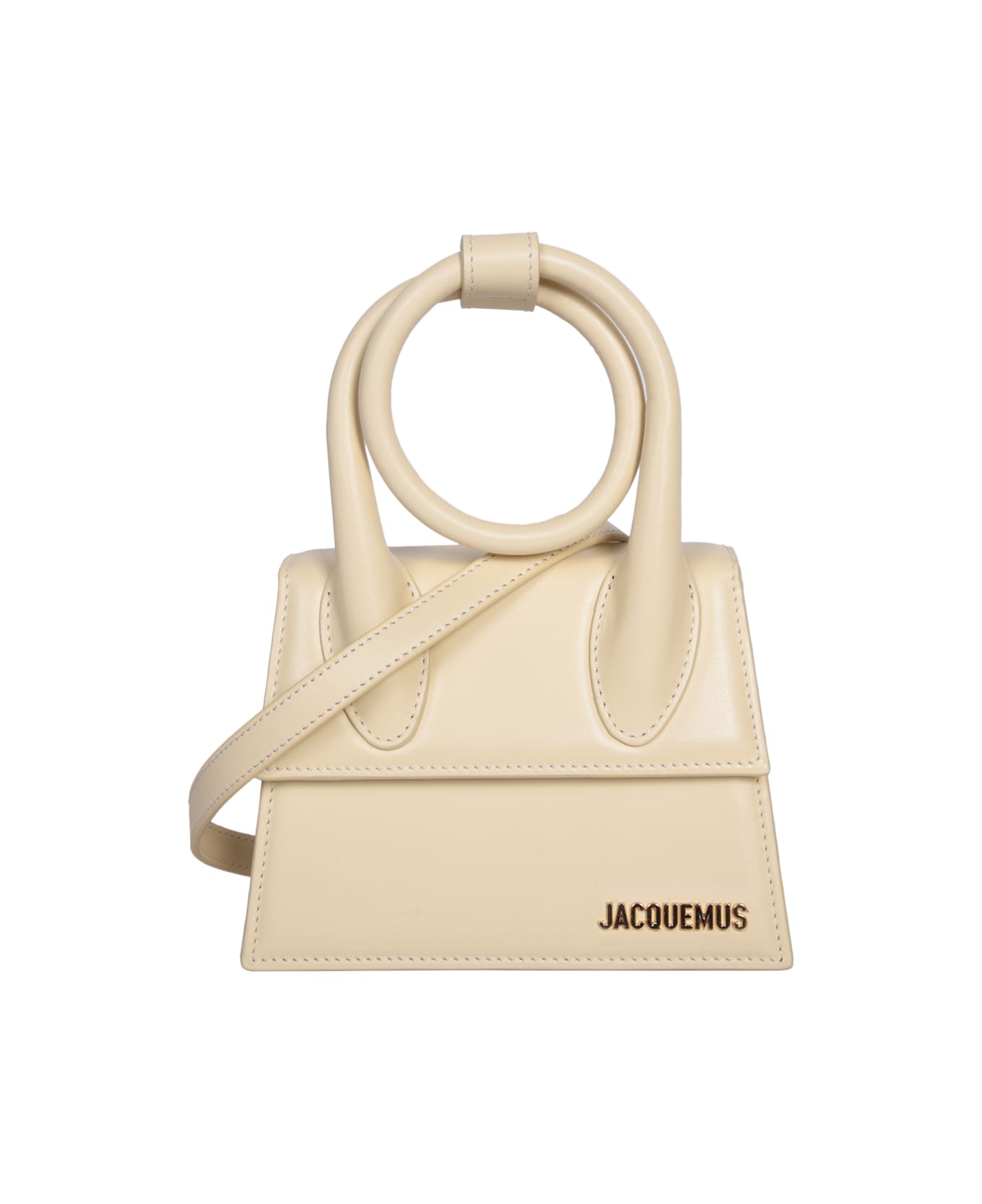 Jacquemus Le Chiquito Noeud Leather Shoulder Bag - White