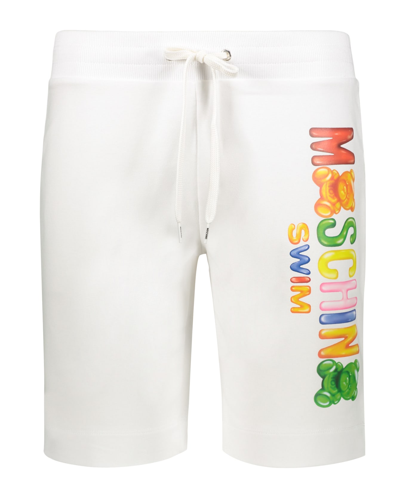 Moschino Logo Print Sweatshorts - White