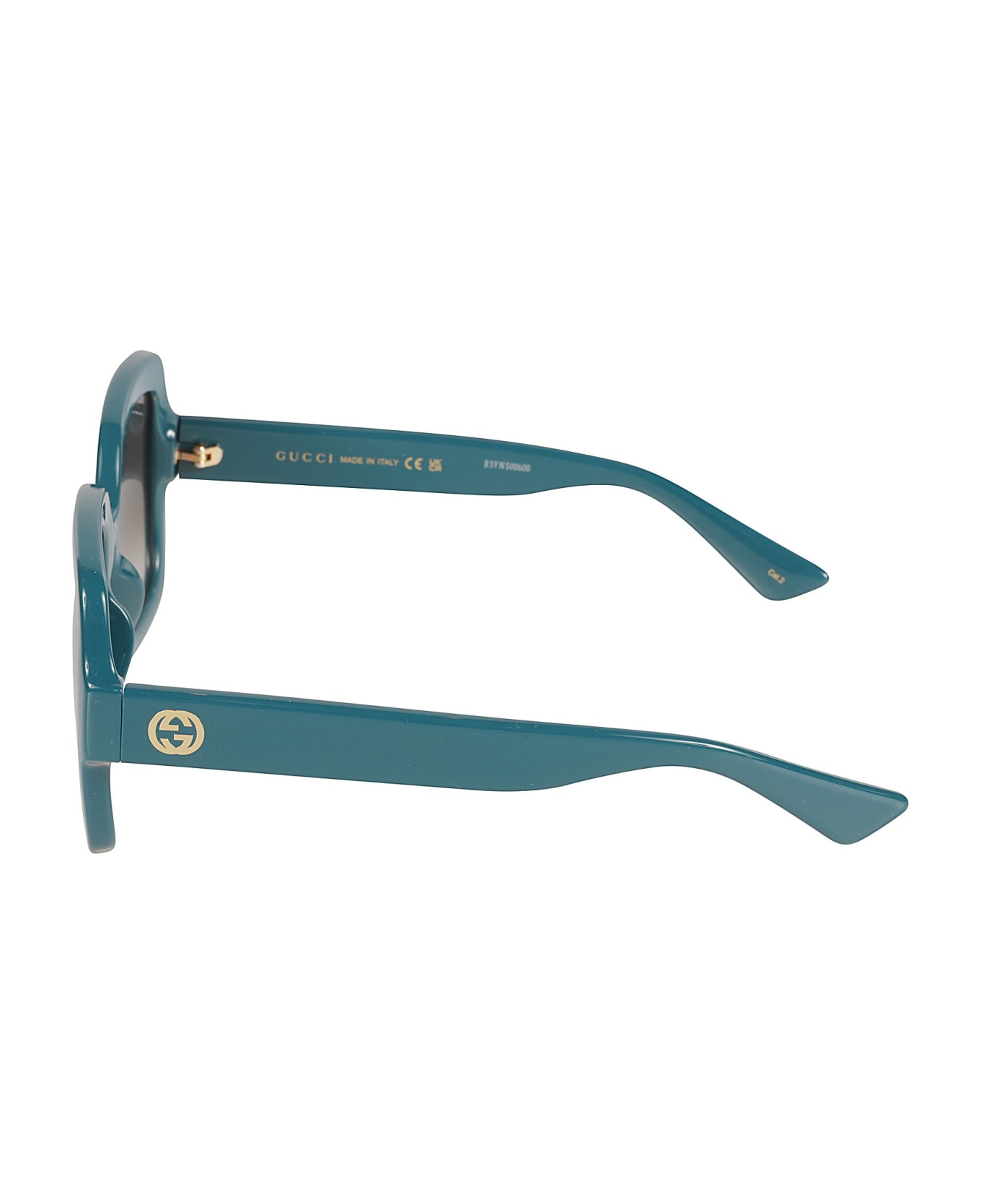 Gucci Eyewear Square Frame Sunglasses - Blue/Brown