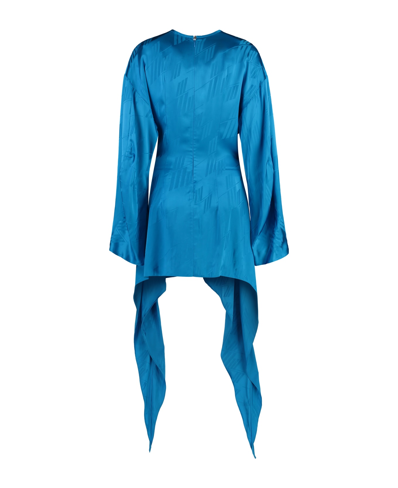 The Attico Louise Silk Mini Dress - blue