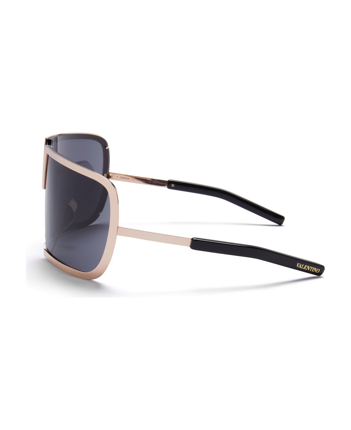 Valentino Eyewear Romask - Rose Gold / Black Sunglasses - Black/rose gold