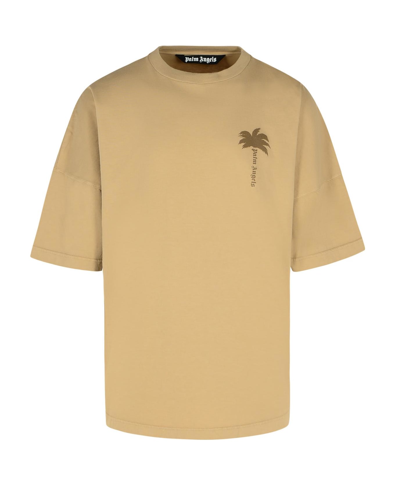 Palm Angels Beige Cotton T-shirt