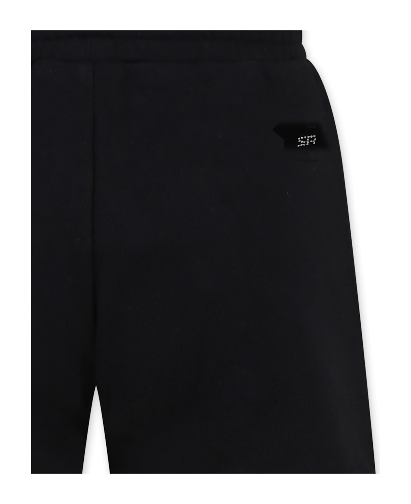 Rykiel Enfant Black Shorts For Girl With Logo - Black