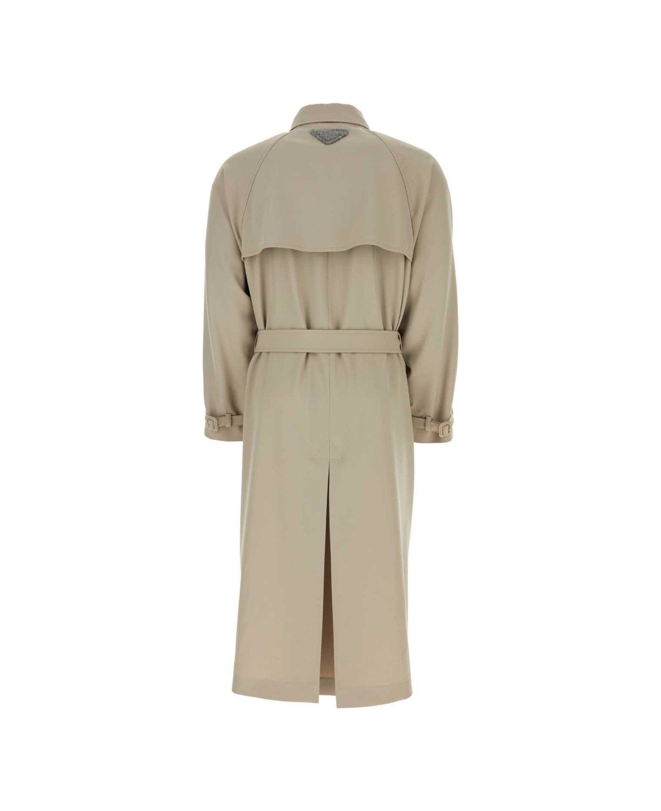 Prada Belted Button-up Coat
