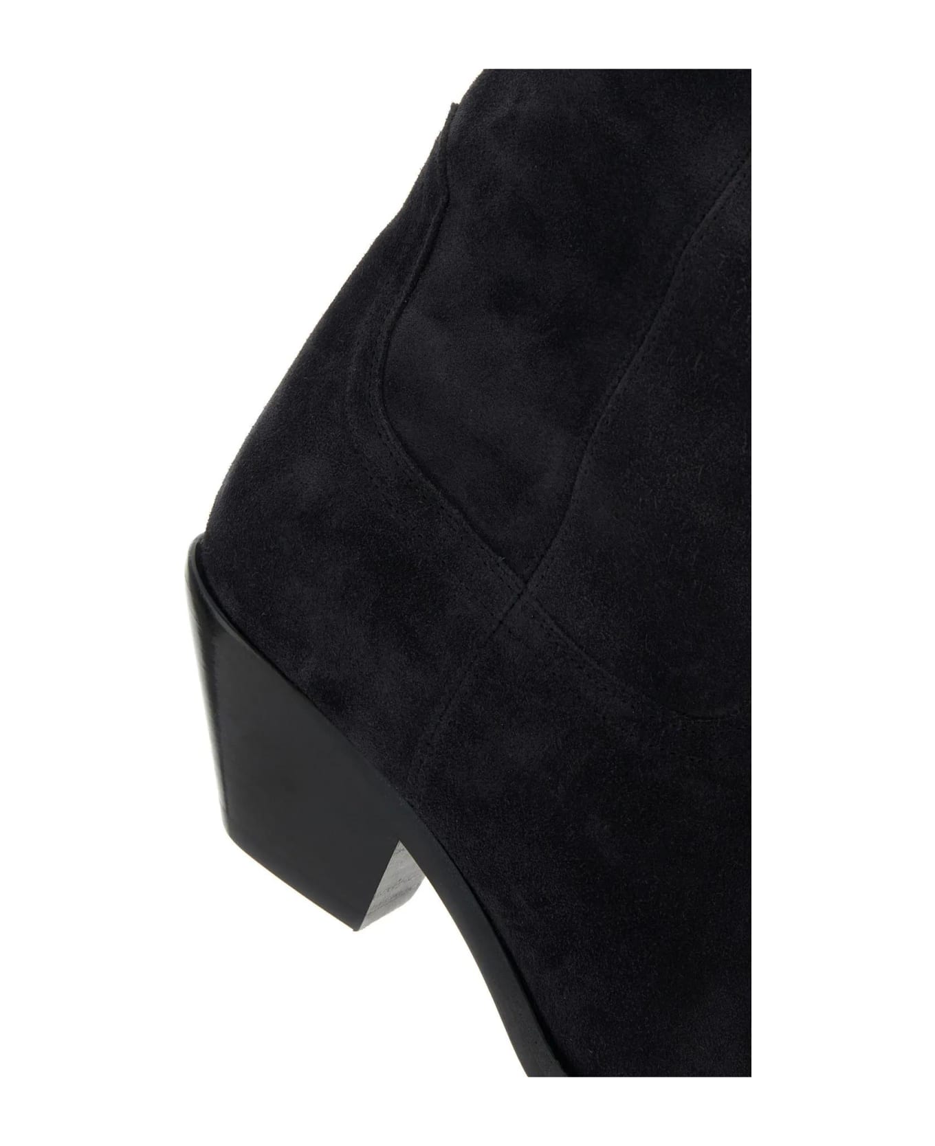 Isabel Marant Slate Suede Ankle Boots - Black