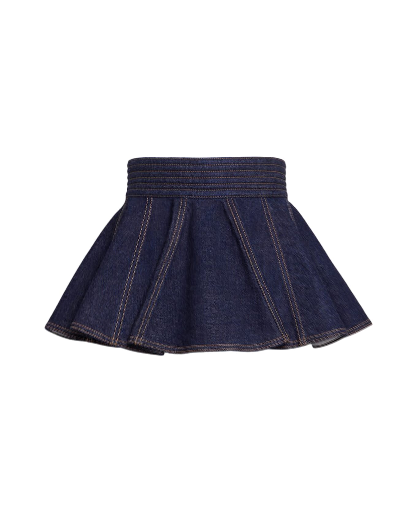 Alaia Belt Skirt Acc - Bleu Denim スカート