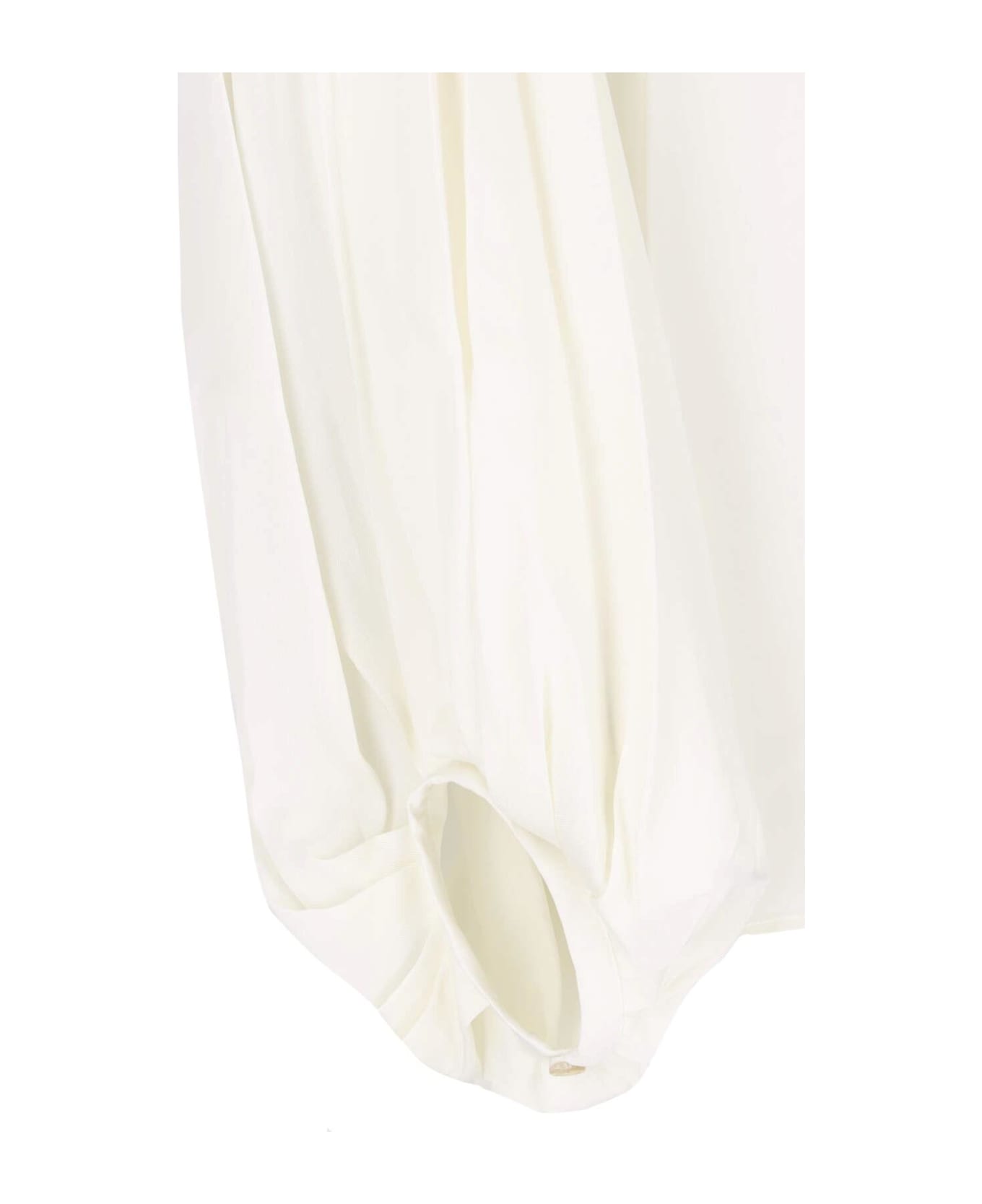 Khaite 'the Bam Top' Pleated Shirt - Cream