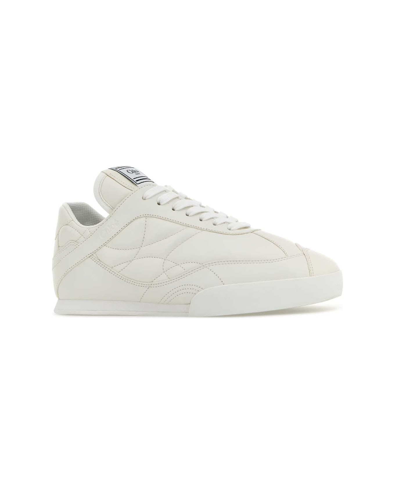 Chloé White Leather Chloã¨ Kick Sneakers - WHITE スニーカー