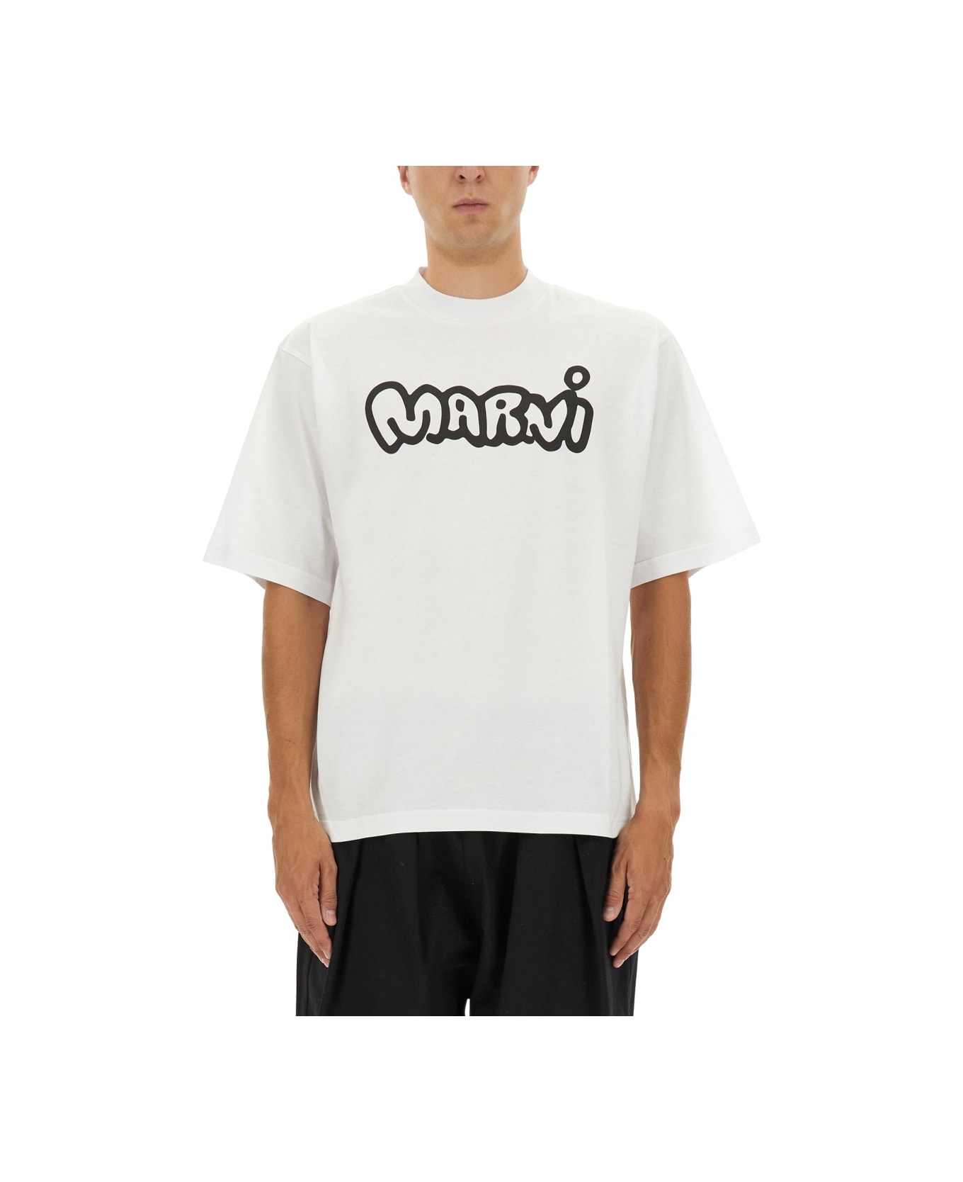 Marni T-shirt With Print - WHITE