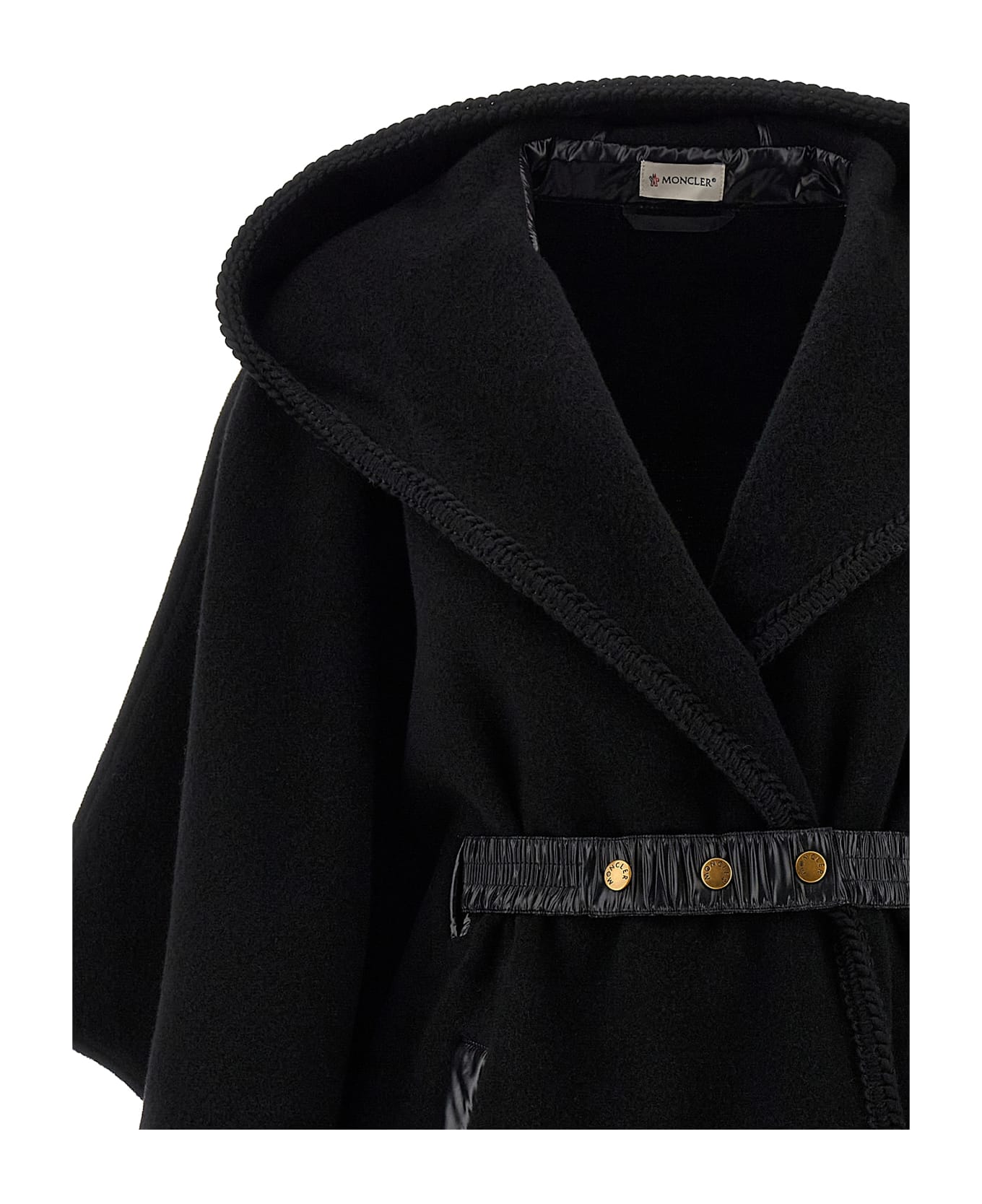 Moncler Wool Cape - Black  