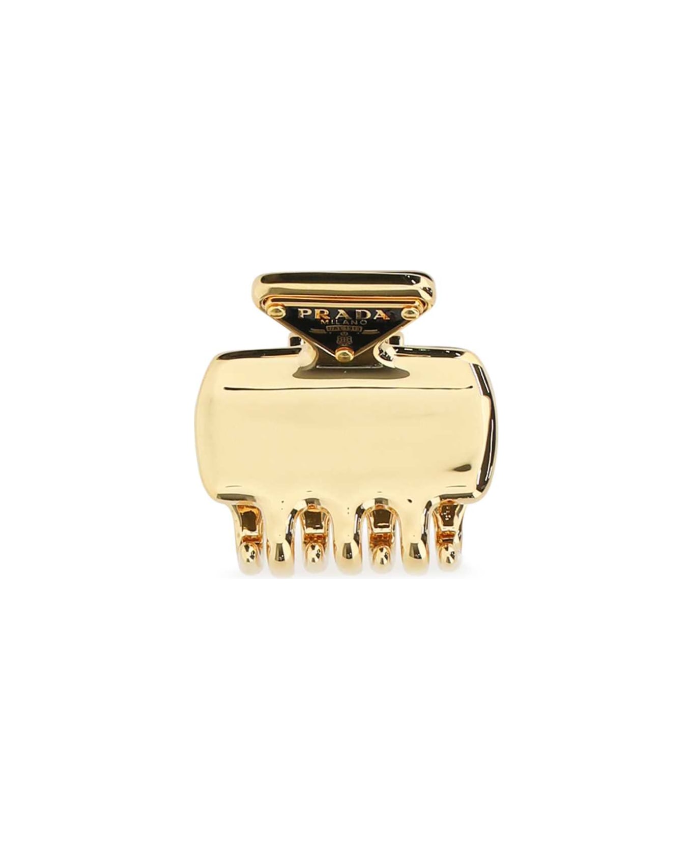 Prada Gold Metal Hair Clip - Gold