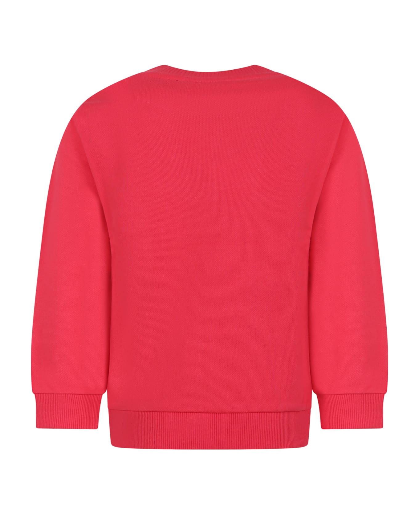 Balmain Fuchsia Sweatshirt For Girl With Logo - Fuchsia