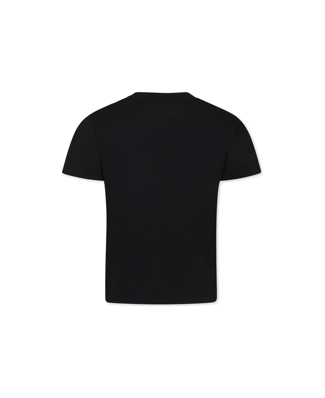 DKNY Black T-shirt For Girl With Logo - Black