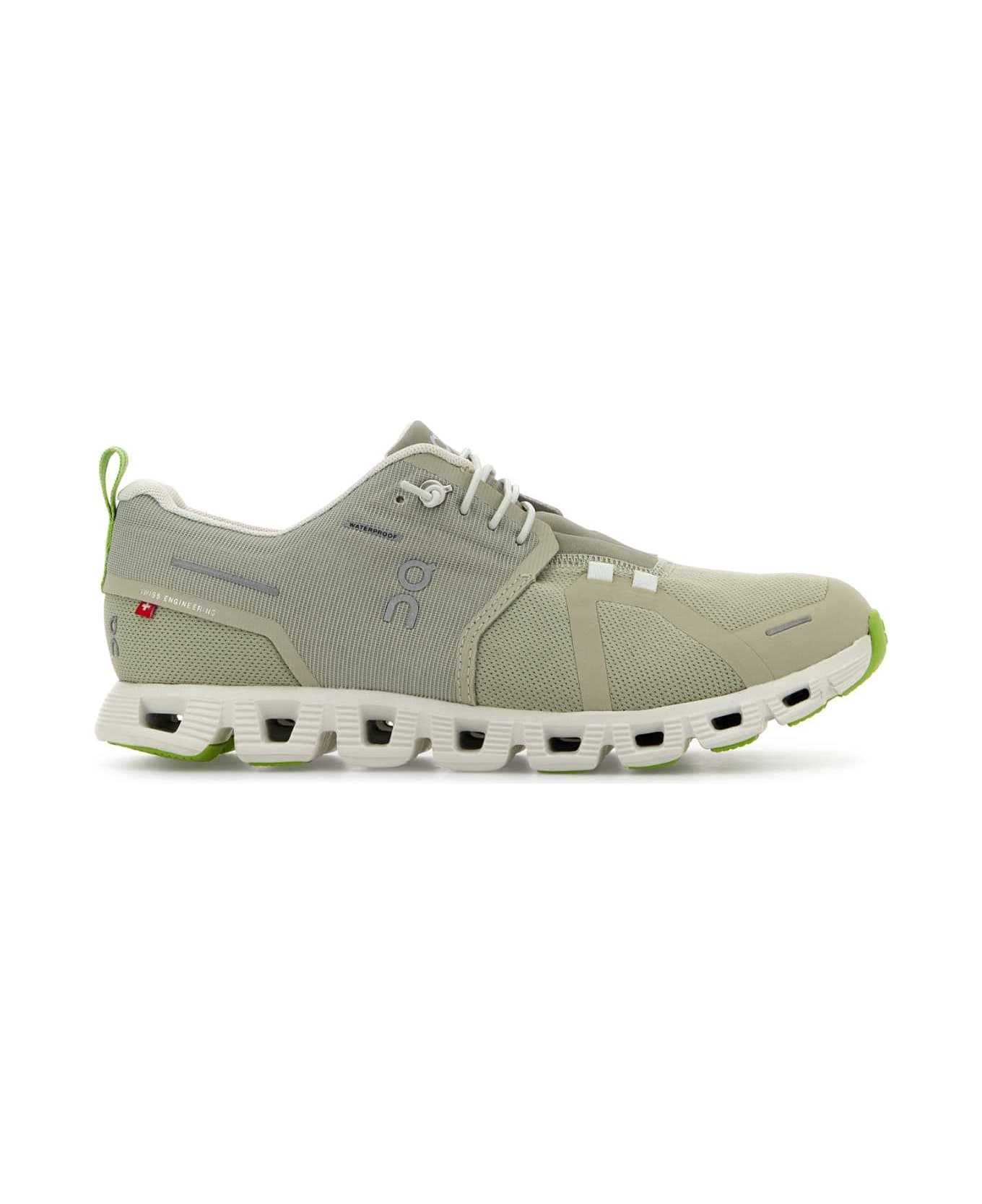 ON Pastel Green Fabric Cloud 5 Waterproof Sneakers - CHALKICE