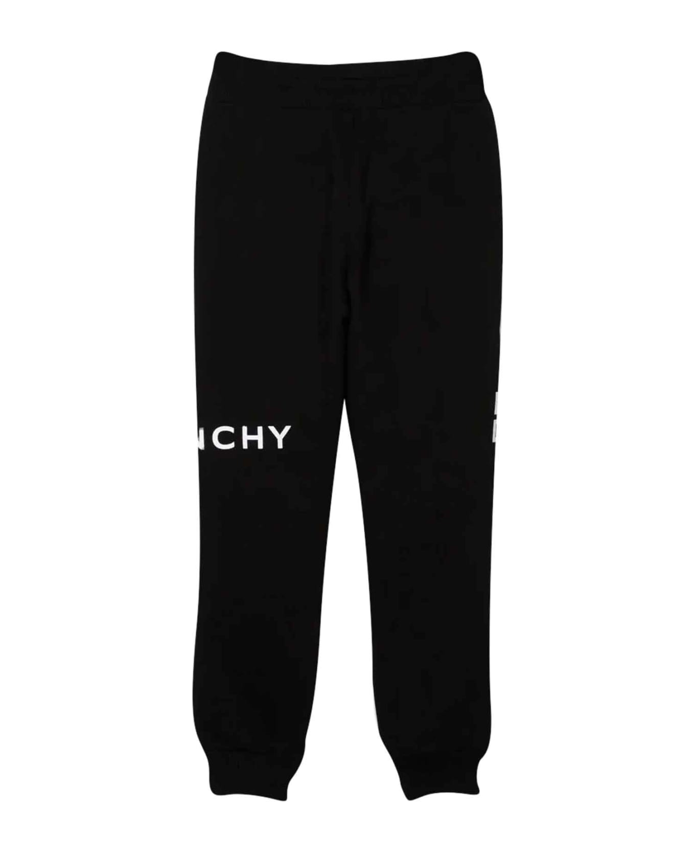 Givenchy Girl Sports Trousers With Print - Nero