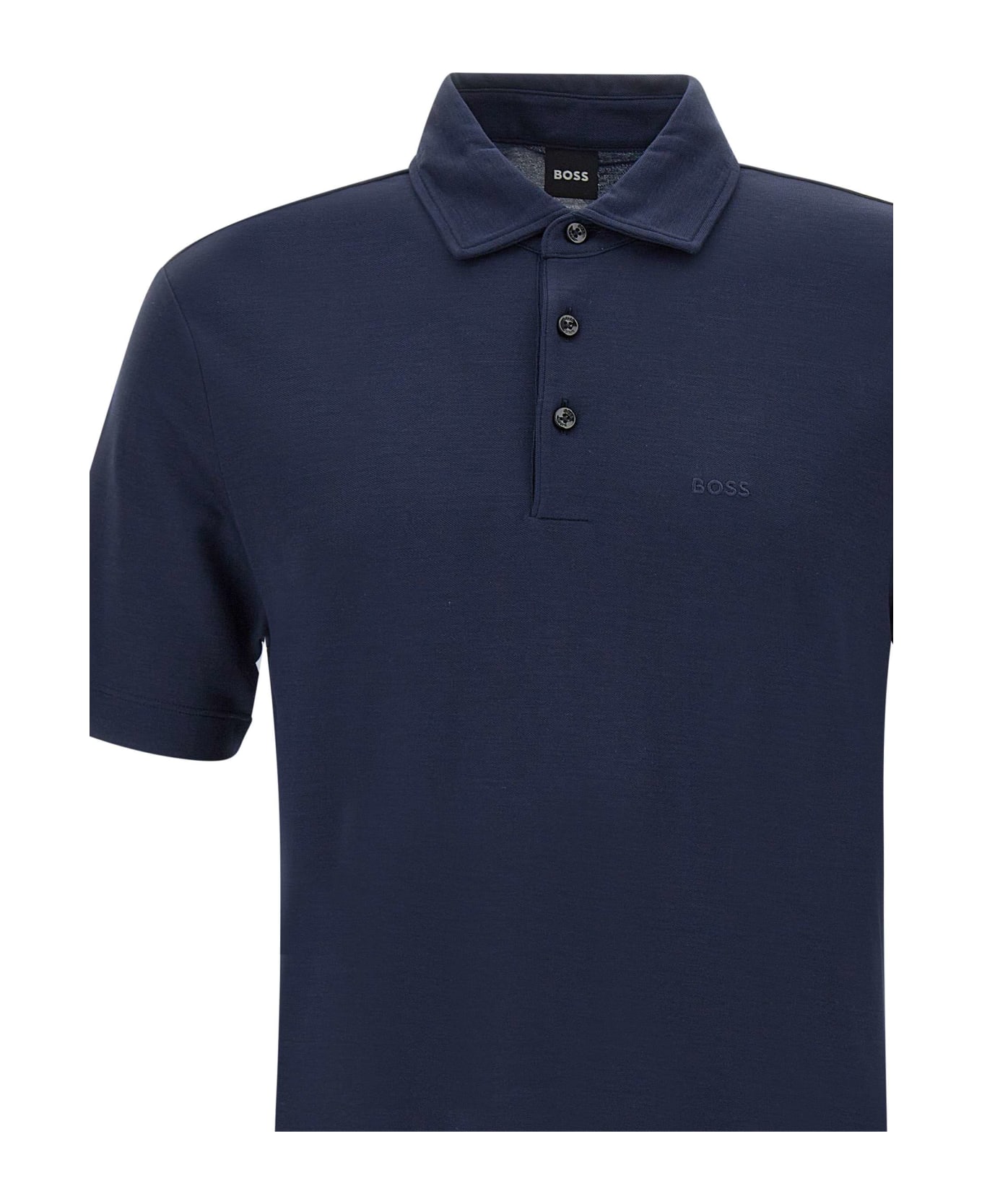 Hugo Boss "press55" Cotton Polo Shirt - BLUE ポロシャツ