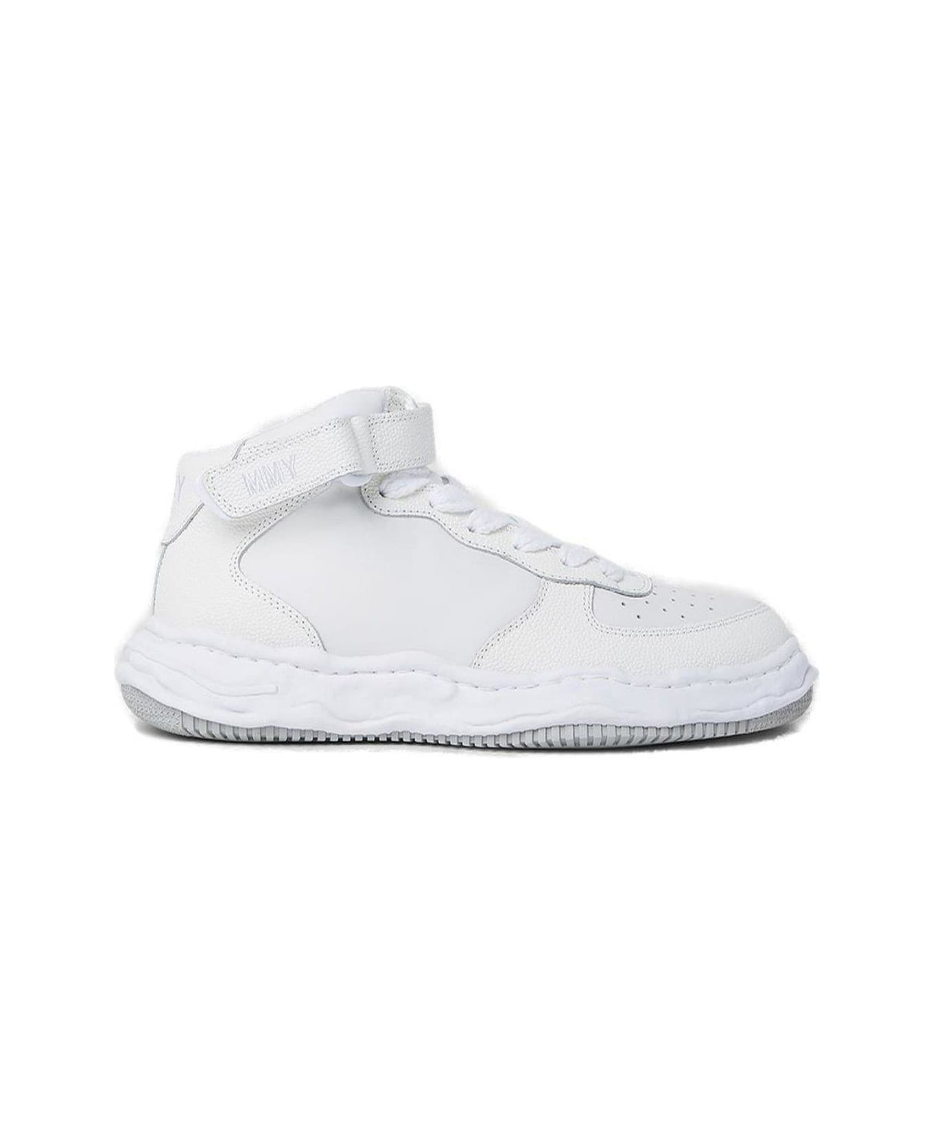 Mihara Yasuhiro Perforated Detailed High Top Sneakers - White