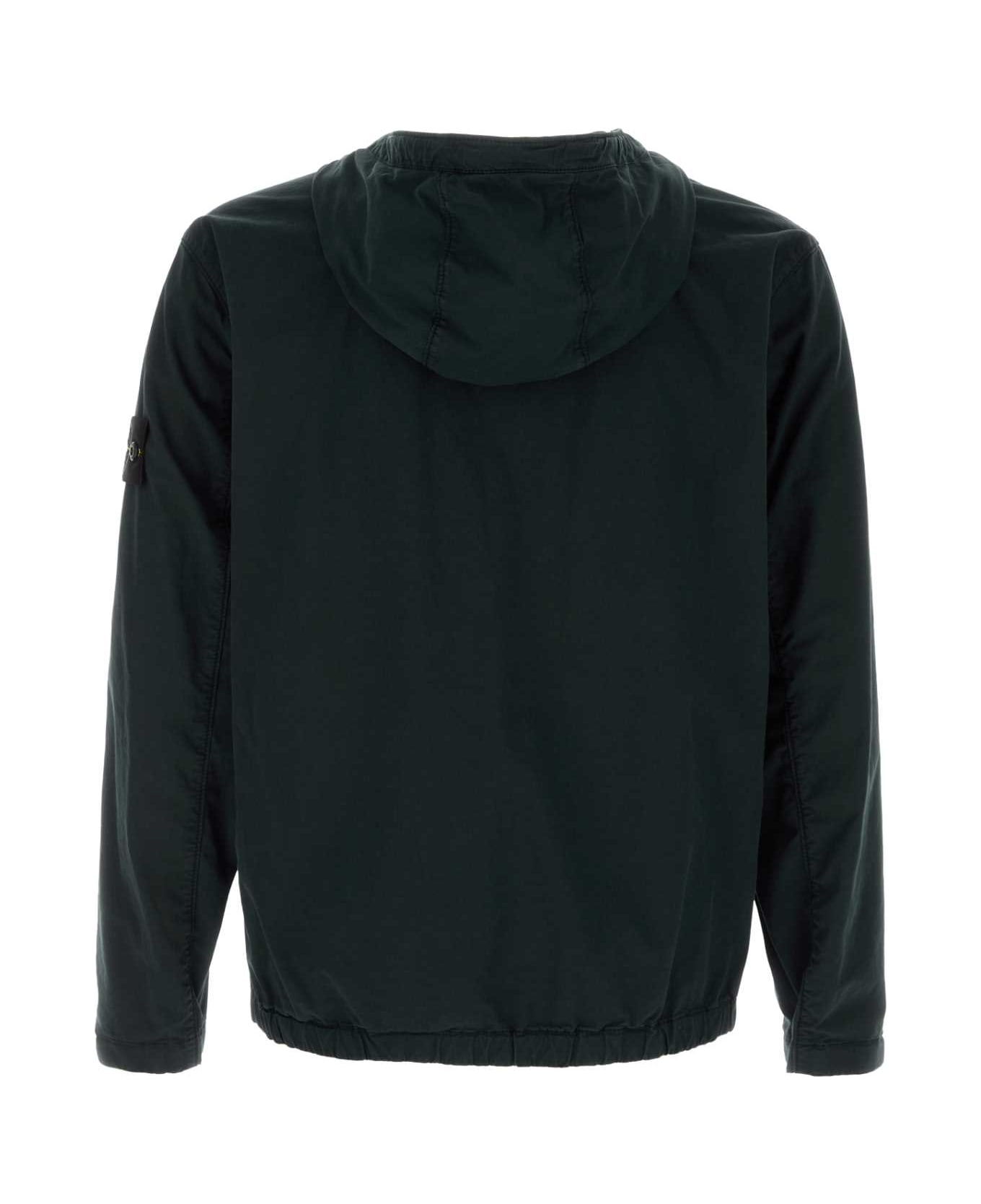 Stone Island Black Stretch Cotton Jacket - BLACK