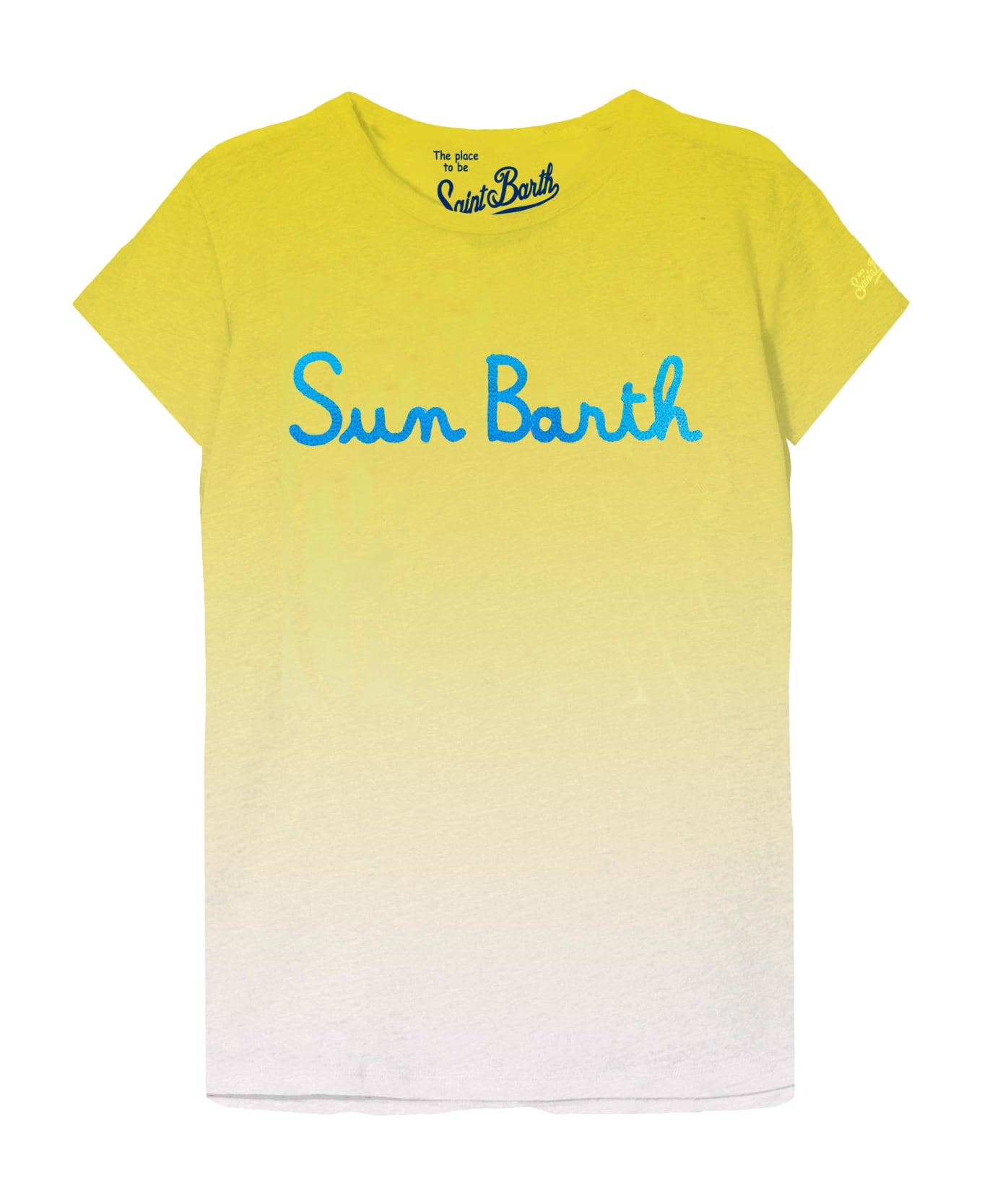 MC2 Saint Barth Sun Barth Embroidered T-shirt - YELLOW