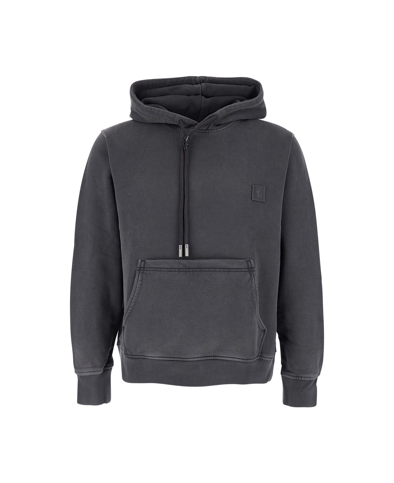 WOOYOUNGMI Grey Sweatshirt With Logo Patch On The Front And Logo Lettering On The Back In Cotton Man - Grey
