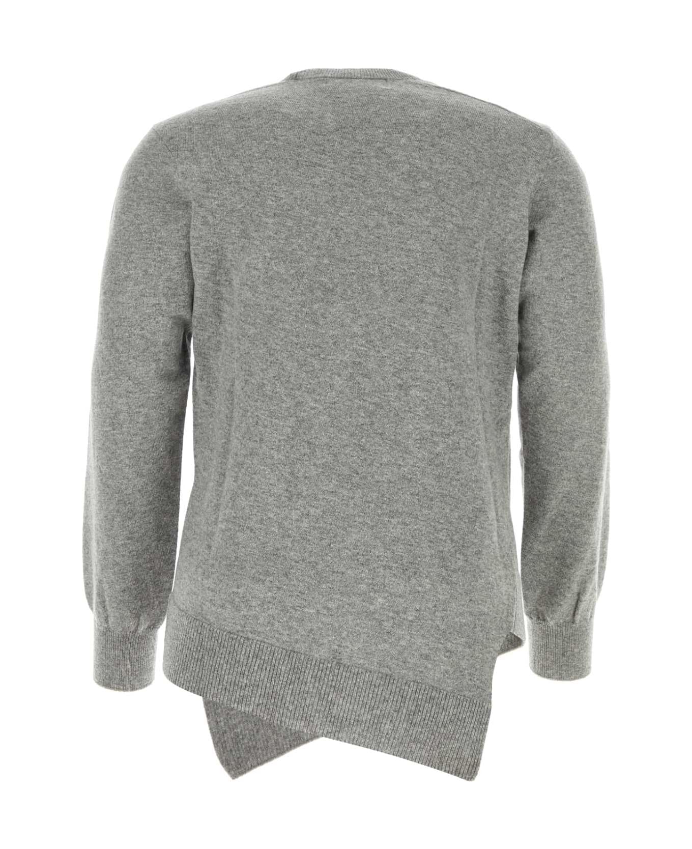 Comme des Garçons Shirt Grey Wool Comme Des Garã§ons Shirt X Lacoste Sweater - GREY